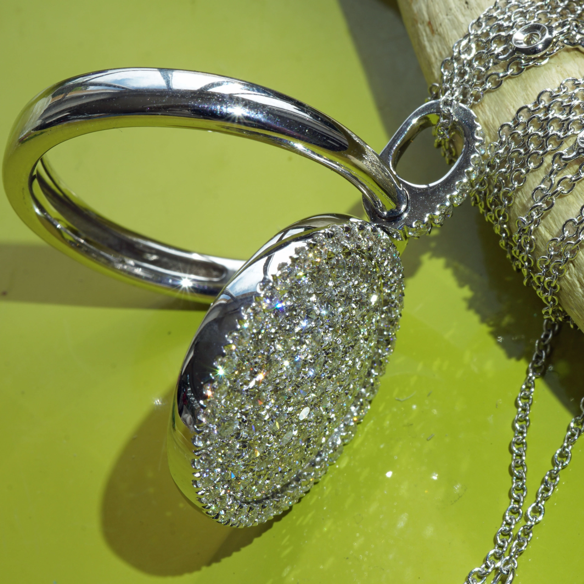 Brillant Anhänger mit Kette Deluxe 3.55 ct aus Traditionsgoldschmiede...ein Wunderwerk...