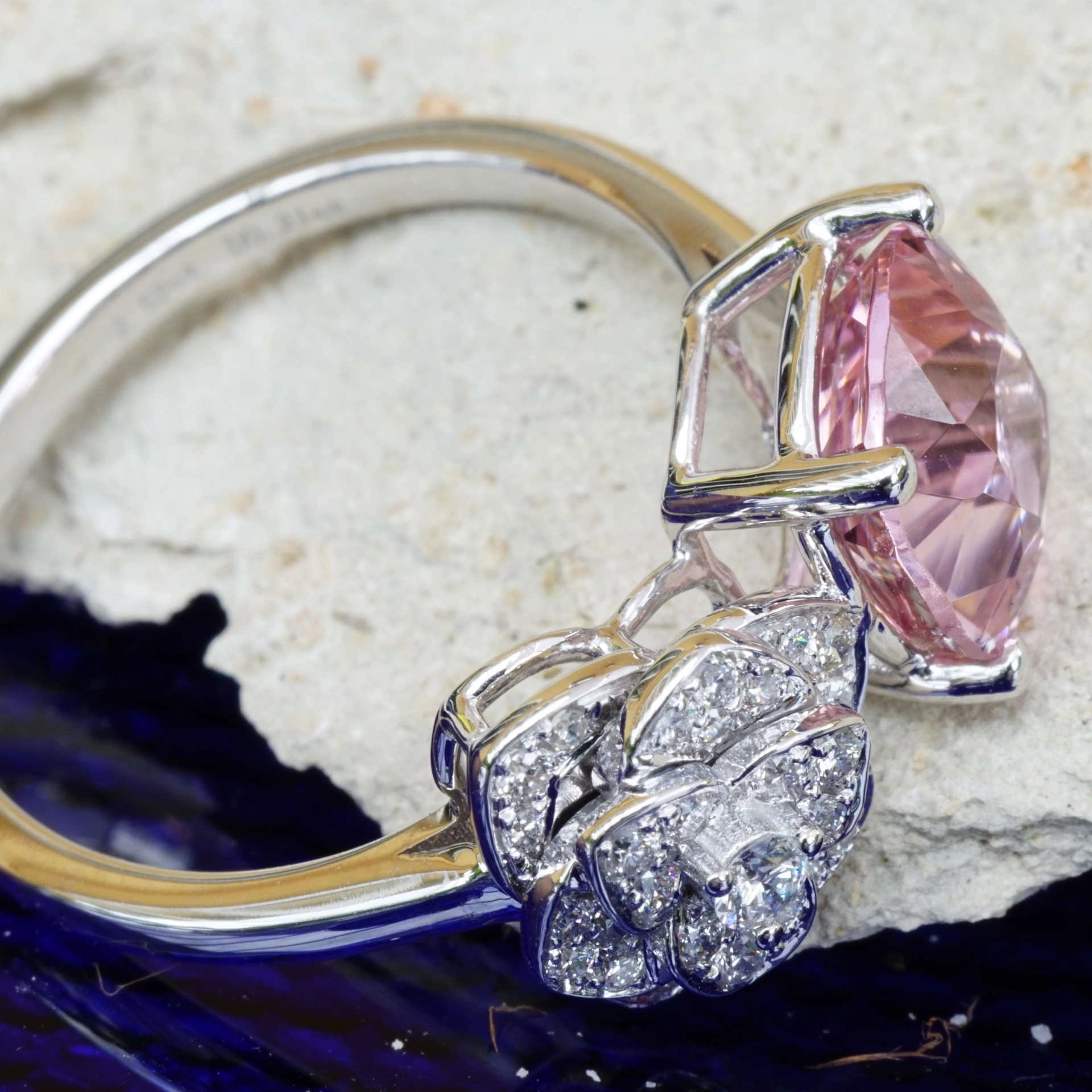 Turmalin Brillant Ring 2.52 ct 0.21 ct TW VS... viva en rose...pinker Turmalin Afghanistan Lupenrein