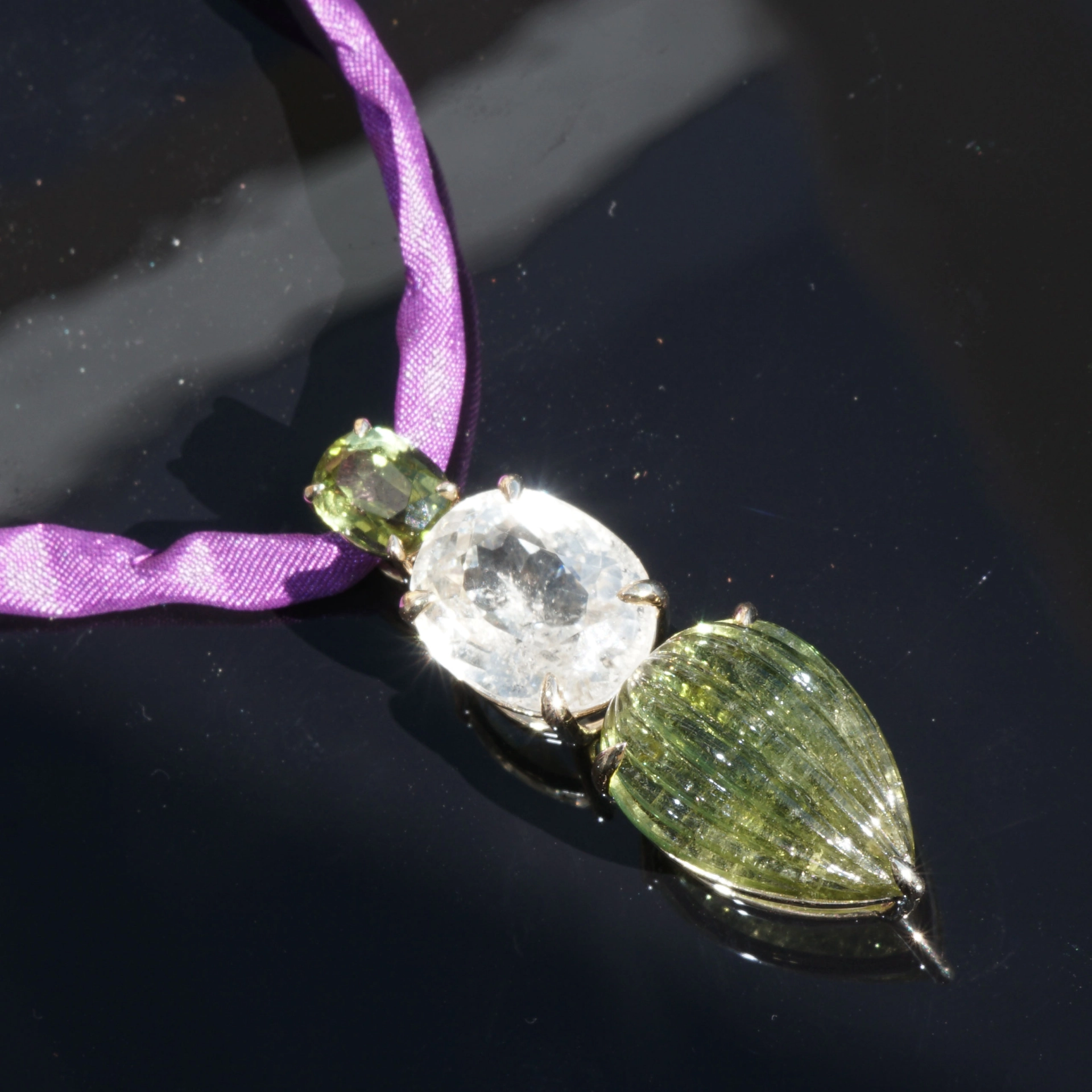 Turmalin Anhänger in 585er Gelbgold total ca. 17 carat...verliebt in die Farbe Grün