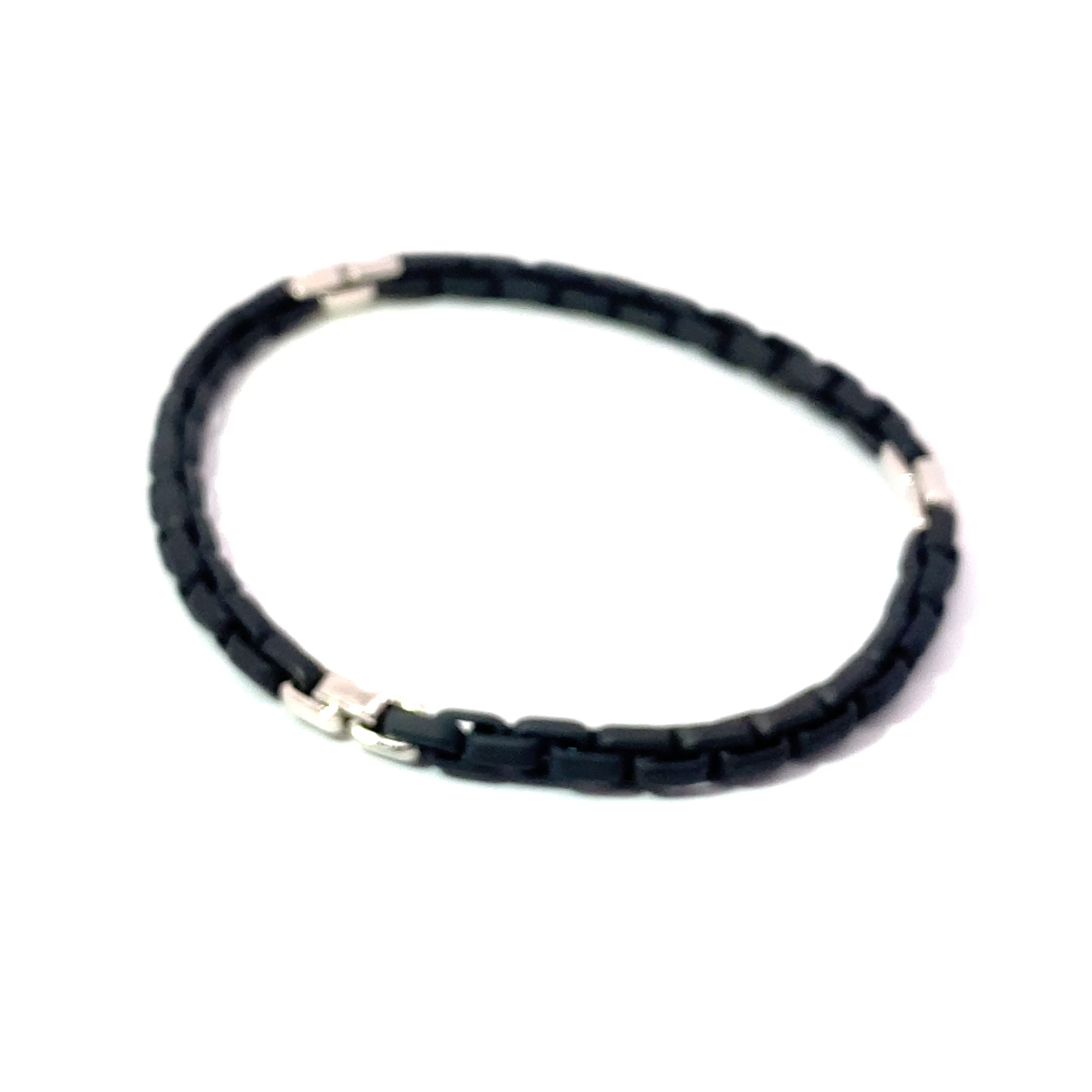 Unisex Armband Moove Titan schwarz matt 950er Platin von Silhouette Schmuck Bentner