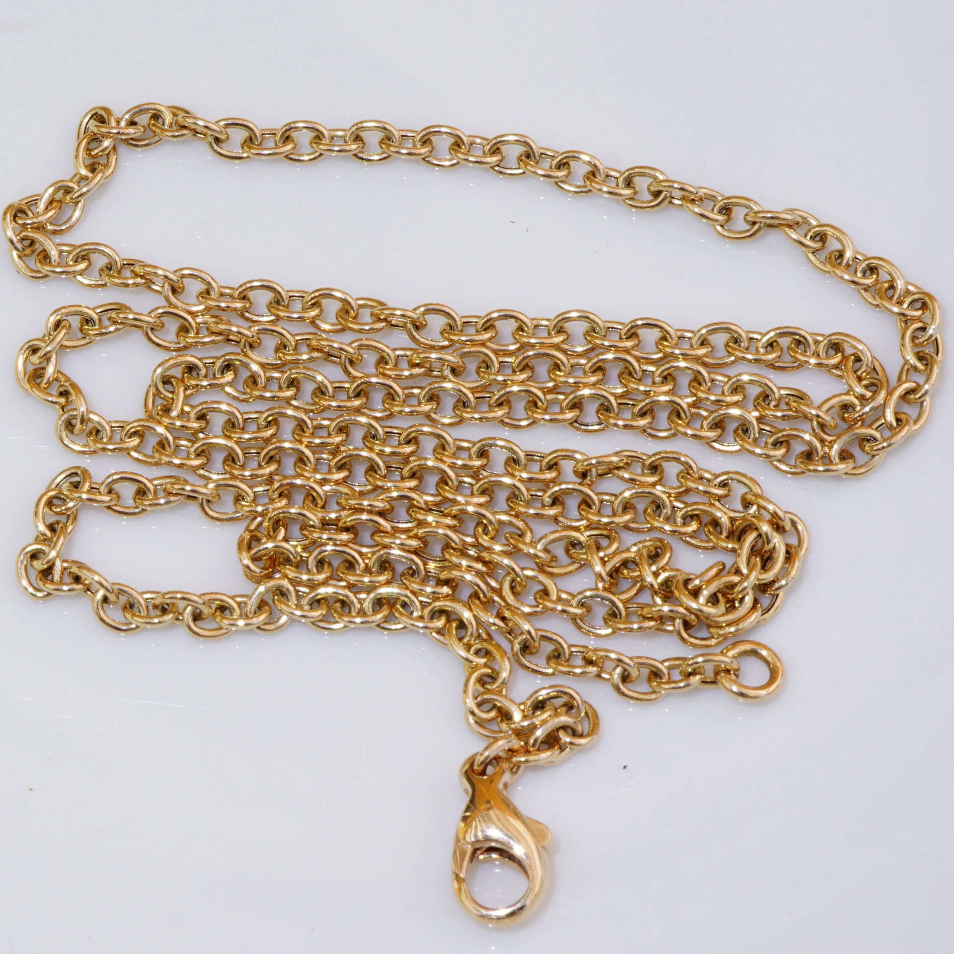 Rundankerkette 750er Rosegold 3 mm D. 60 cm...ideal für moderne Anhänger