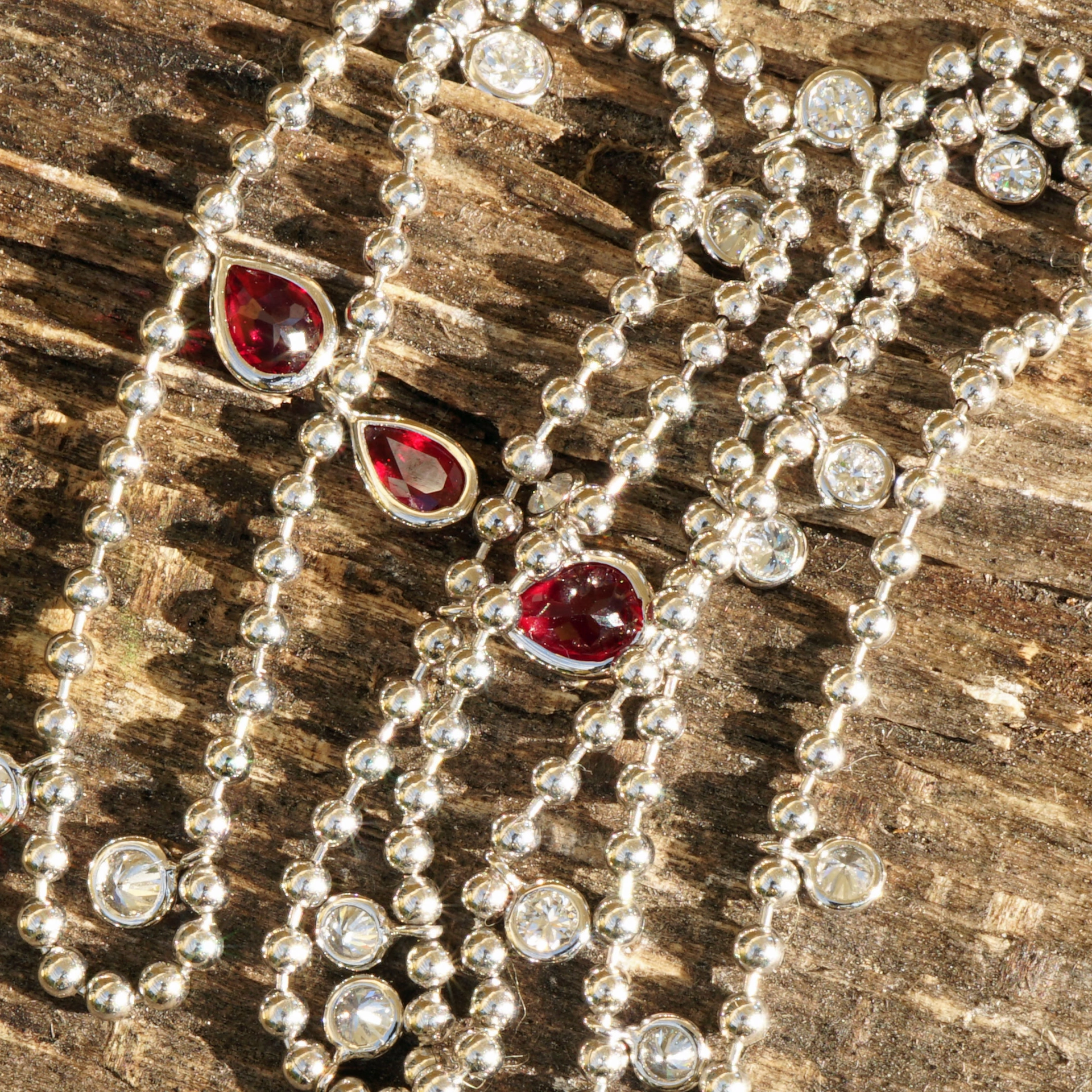Rubin Brillant Collier 1.24 ct TW / VS 1.26 ct pigeonblood unbehandelt....rot wie die Liebe