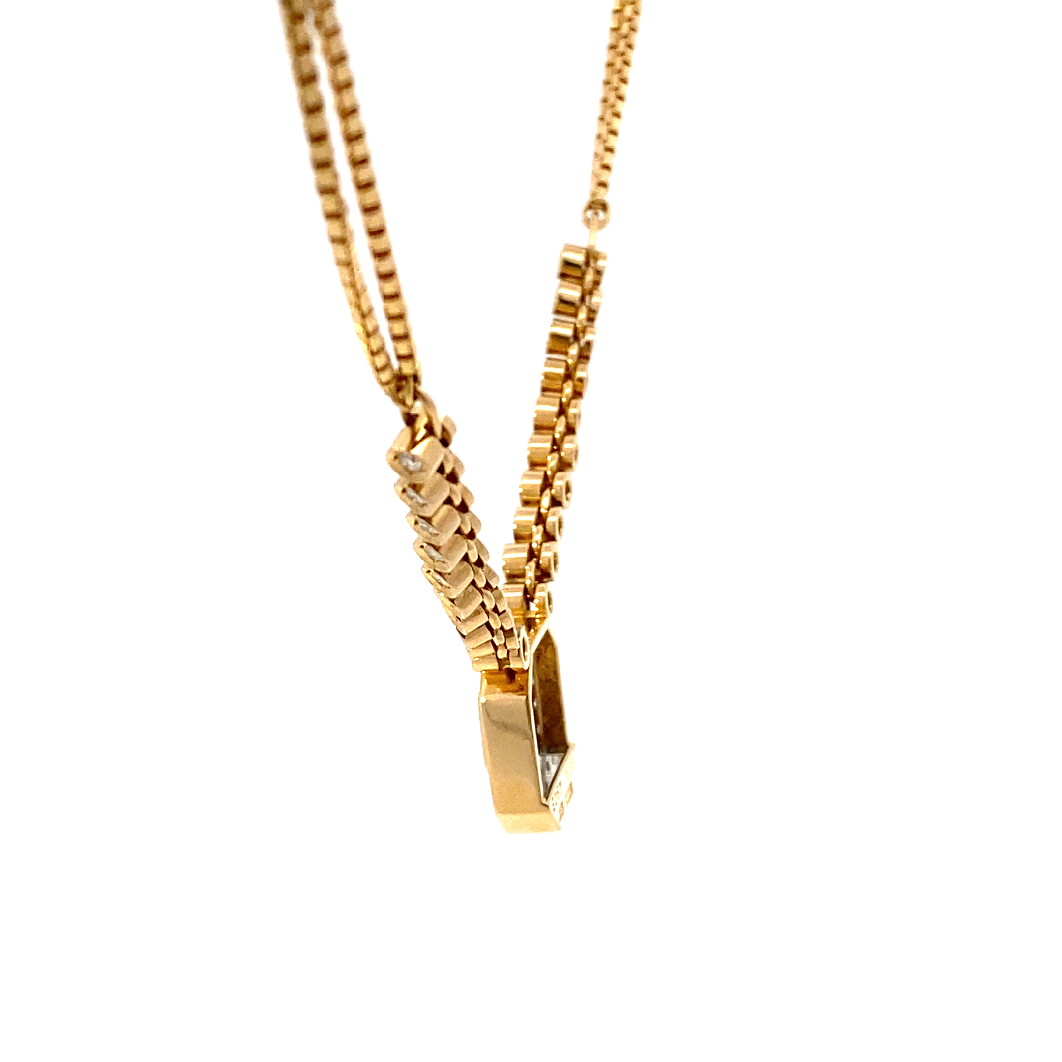 Smaragd Brillant Collier 750er Gelbgold Platin...super elegant..0.58 ct W SI