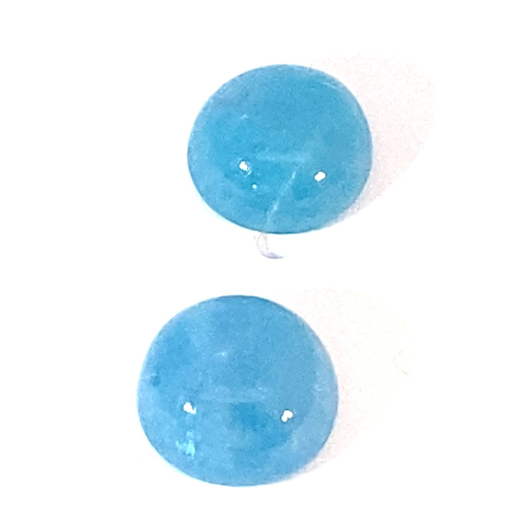 Paraiba Turmalin Cabochons 1.6 und 2 ct schwimmbadblau vml. Brasilien mit GLA Zertifikat 