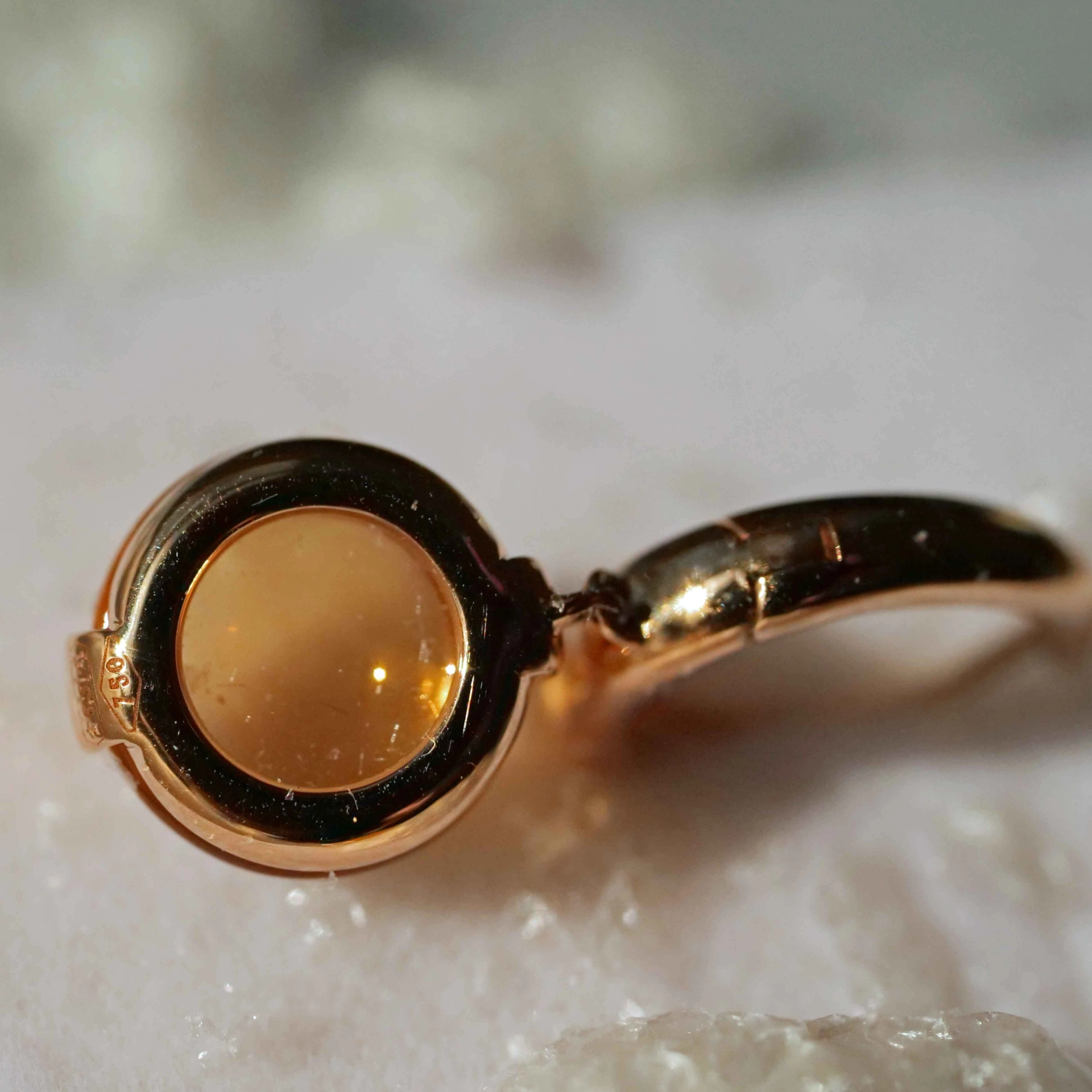Elegante Citrin Creolen Ohrhänger 750er Gelbgold wunderhübsch made in Italy 5.71 ct