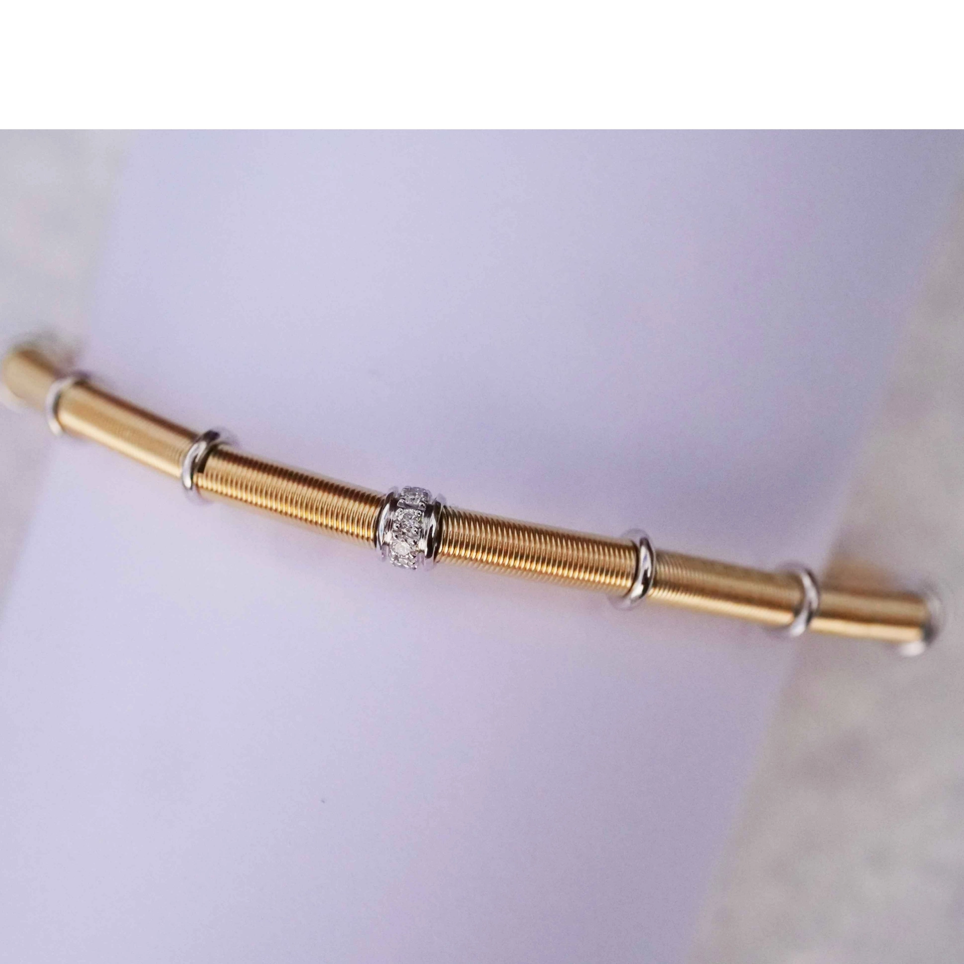 Brillant Armband IVY in 750er Gelb-/Weissgold 0.08 ct TW SI von Silhouette Schmuck Bentner