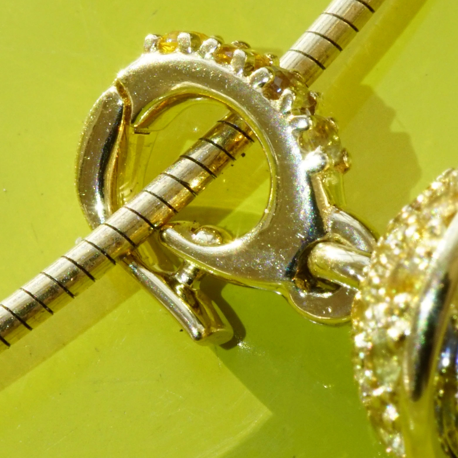 Saphir Drop Anhänger/Clip 750er Gelbgold...wie niedlich ist der denn..gelb-blau