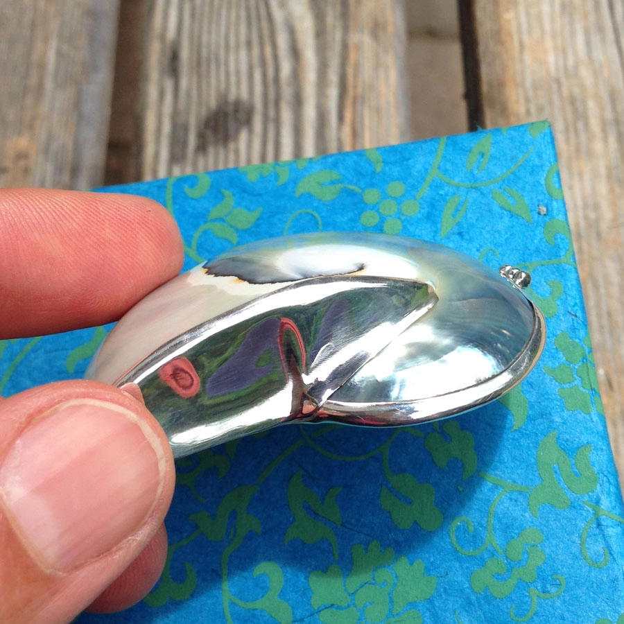 Nautilus-Anhänger, 925er-Silber,Handarbeit,