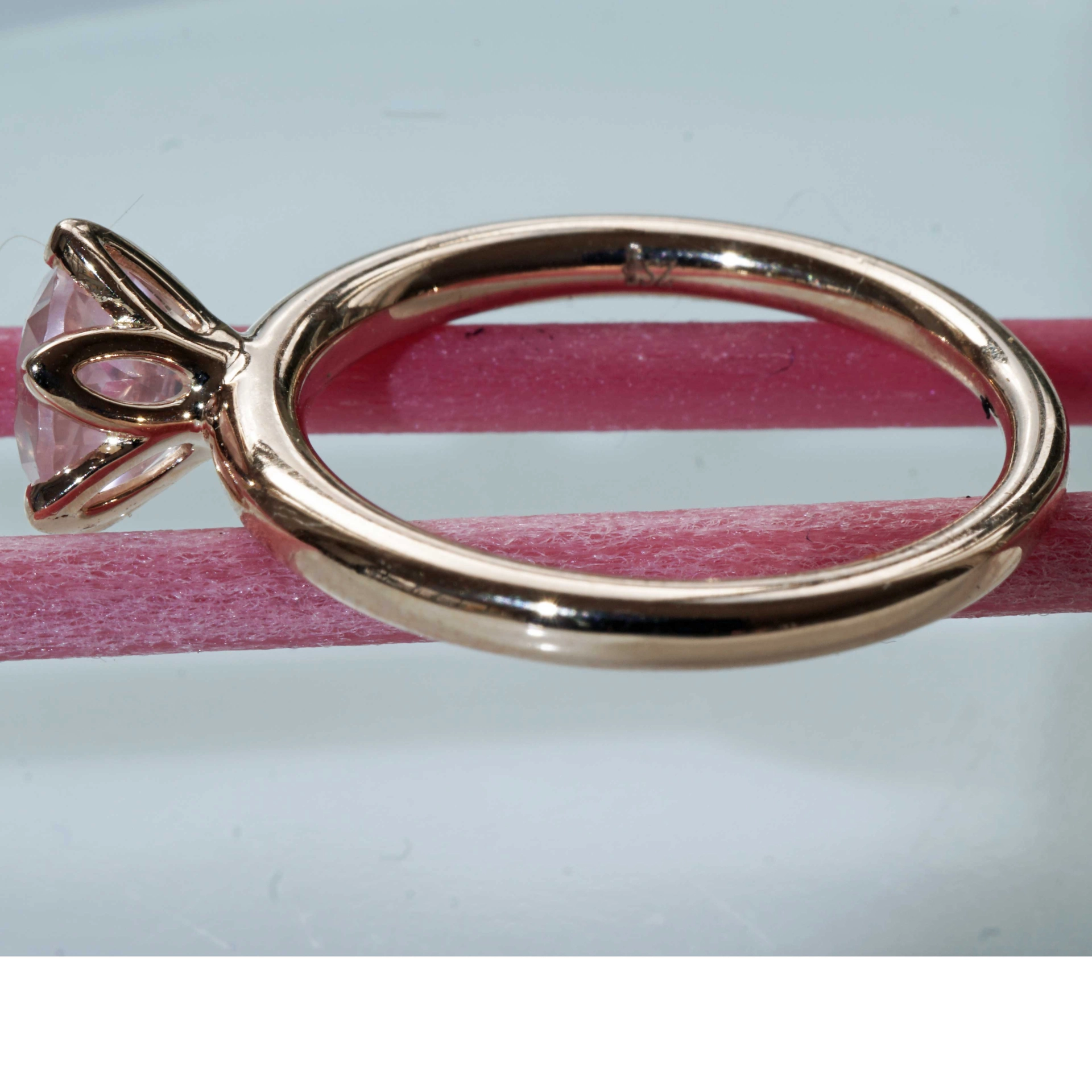 Bestseller Kombinationsring..Rosenquarz Ring in 750er Rosegold hergestellt in Valenza...toll massiv