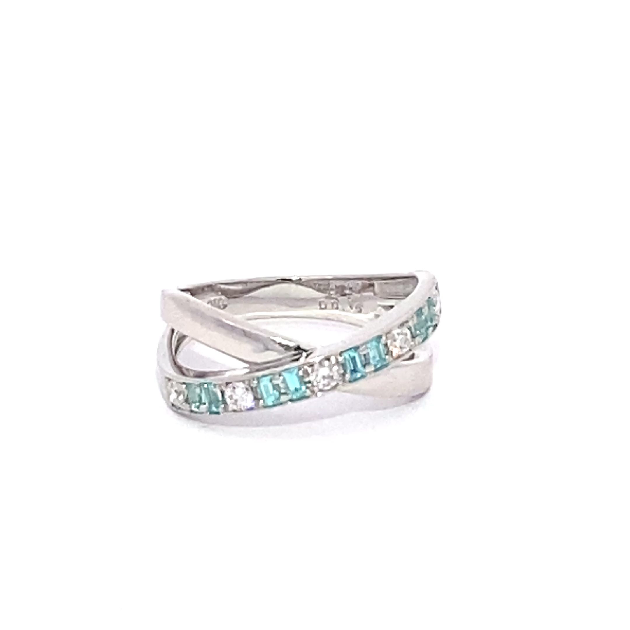 TOP Selection Paraiba Brillant Ring 0.17 ct 0.16ct 950er Platin mit besonders reinen Edelsteinen