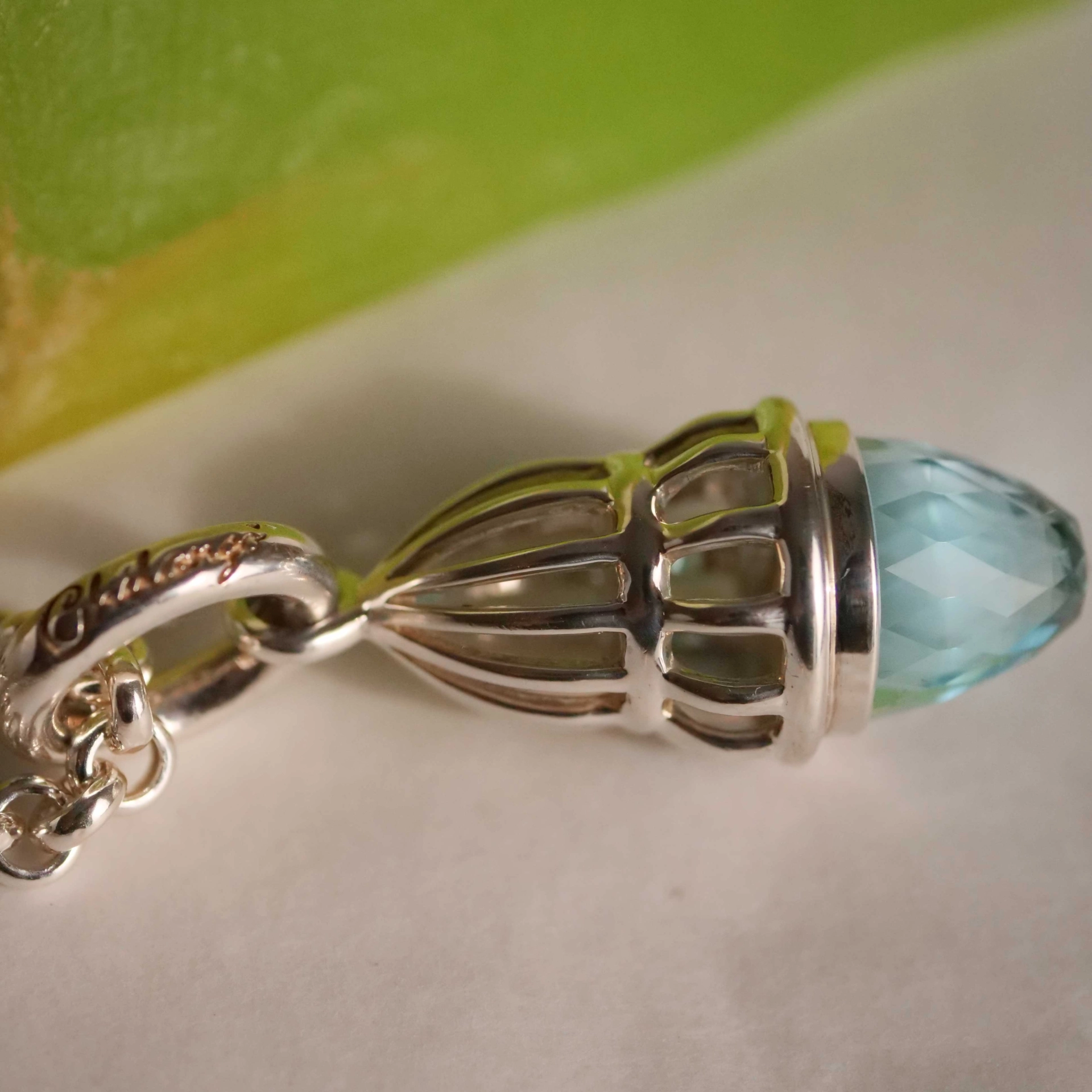 Original Chilango Fairytale  Sky Blue Topaz 925er Silber 68 x 23 mm neu