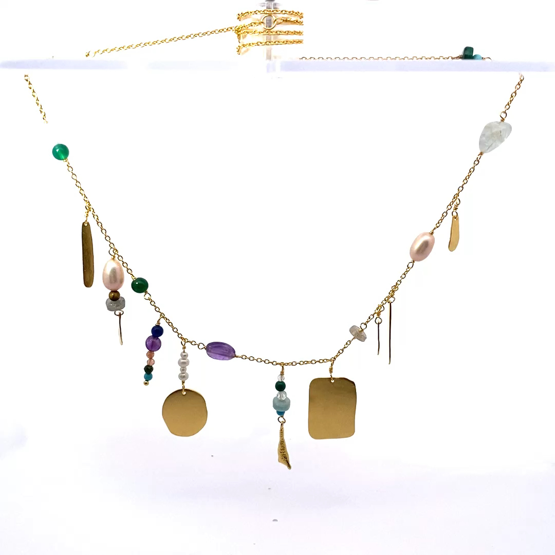 Collier Celia 925er Silber vergoldet Wild Flowers at Heart designed by Maanesten Dänemark-