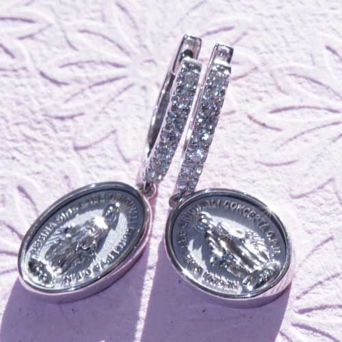 Stil Ikone Brillant Madonnen Ohrhänger 750er Weissgold 0.30 ct TW VS  ...so stylish  