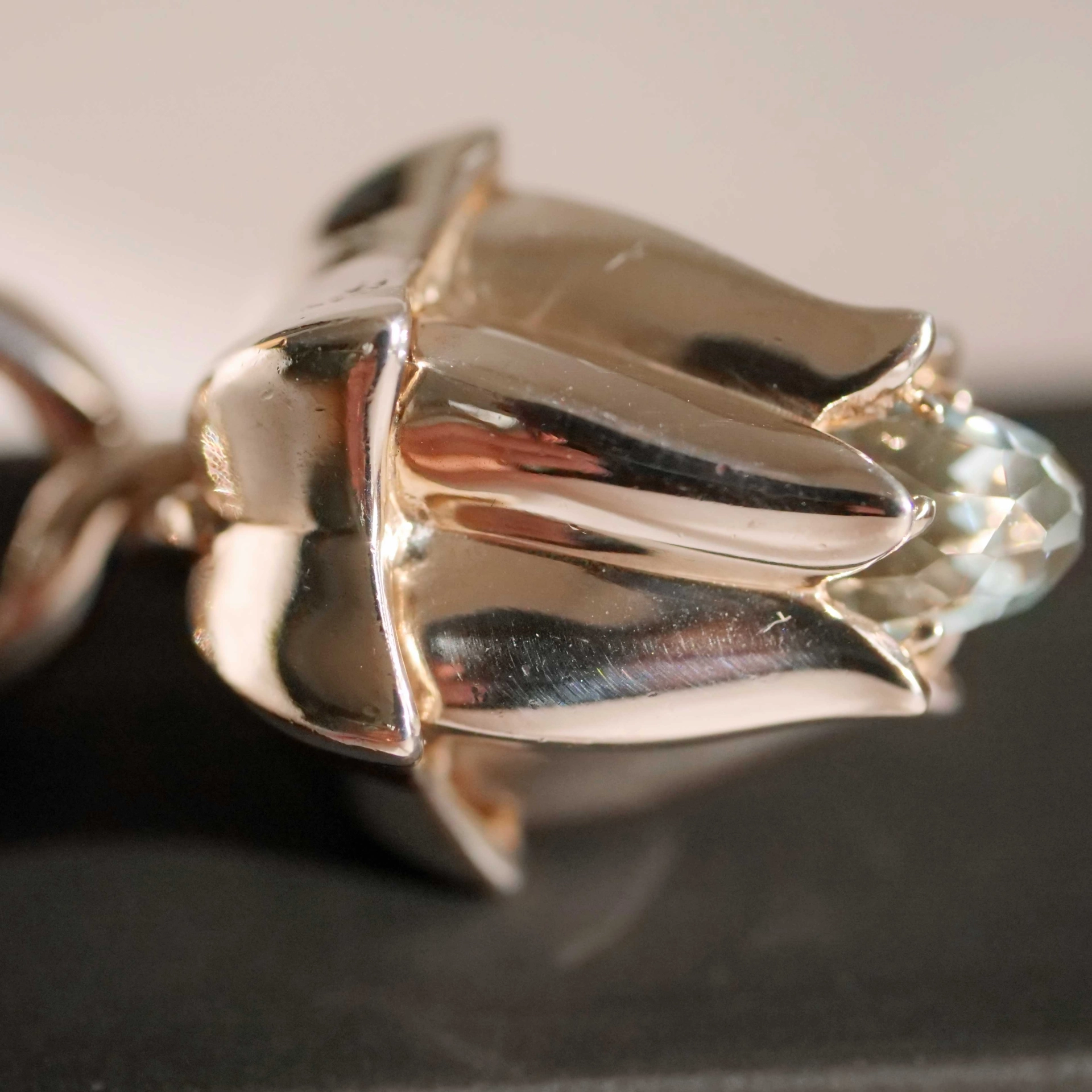 Original Chilango Tutenchamun Lotus Sky Blue Topaz 925er Silber toller Schliff