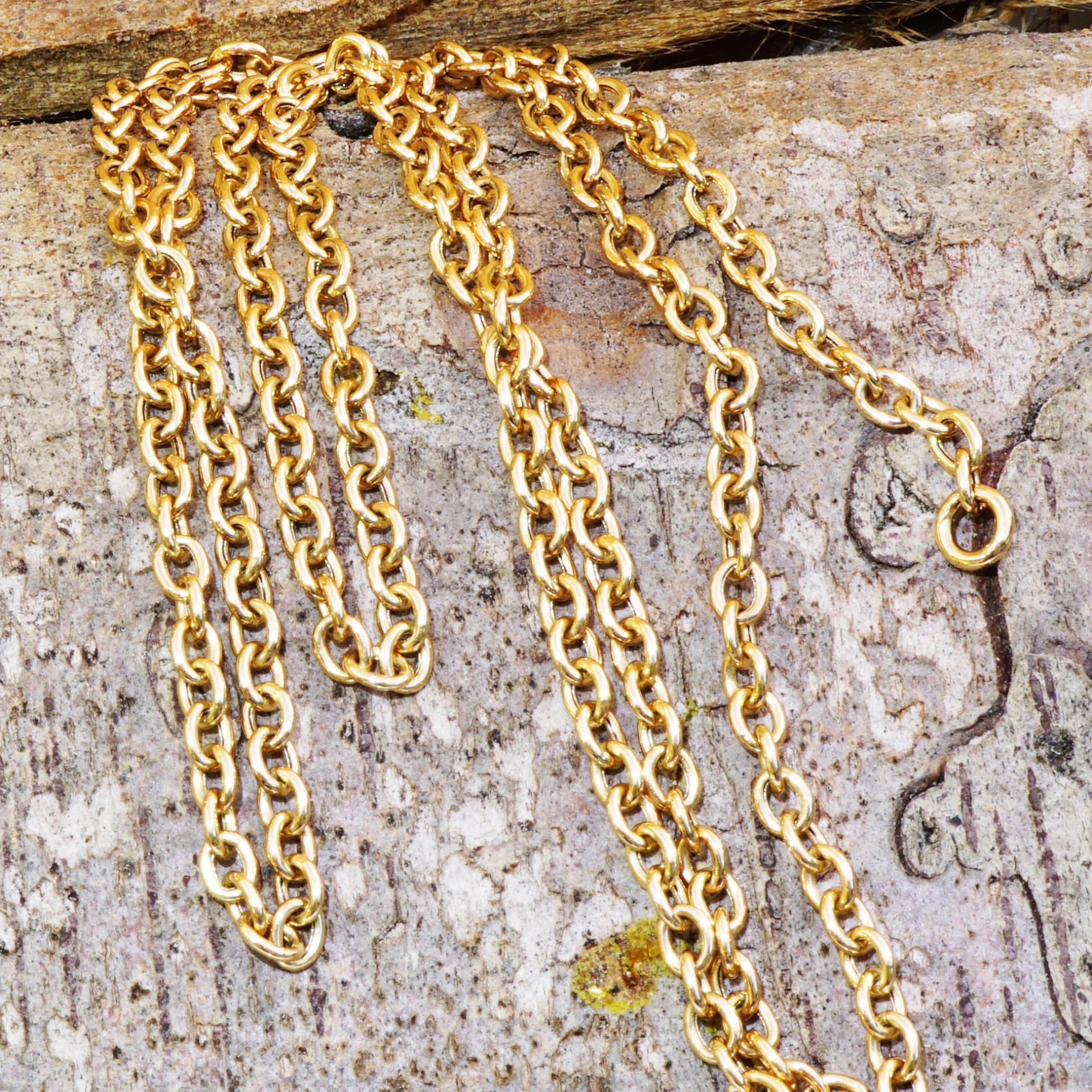 Rundankerkette 750er Rosegold 3 mm D. 60 cm...ideal für moderne Anhänger