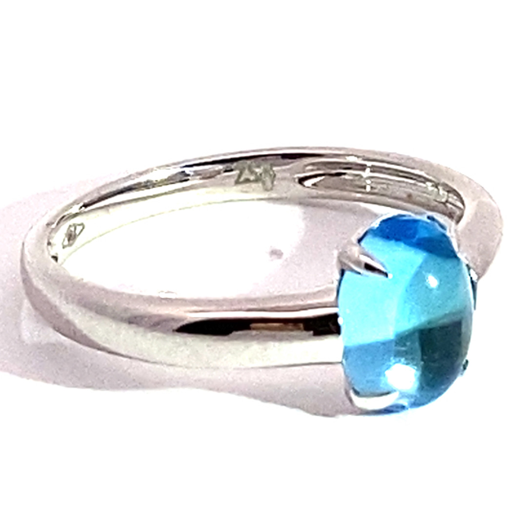Blautopas Ring 750er Weissgold Ocean Blue....süsse Versuchung...made in Italy...hochwertig 