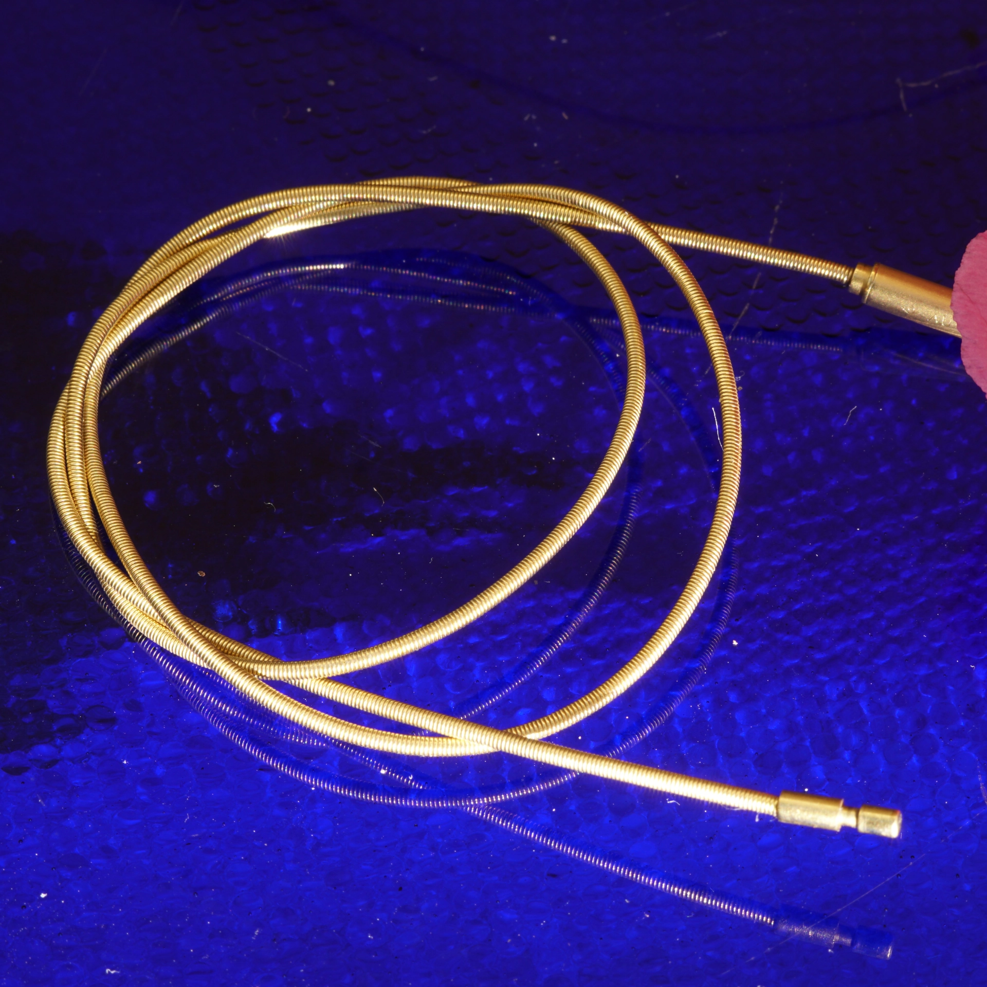 Spiralgolddraht Schnur in 750er Gelbgold gebraucht 1,2 mm 40 cm lang 5,66 Gramm