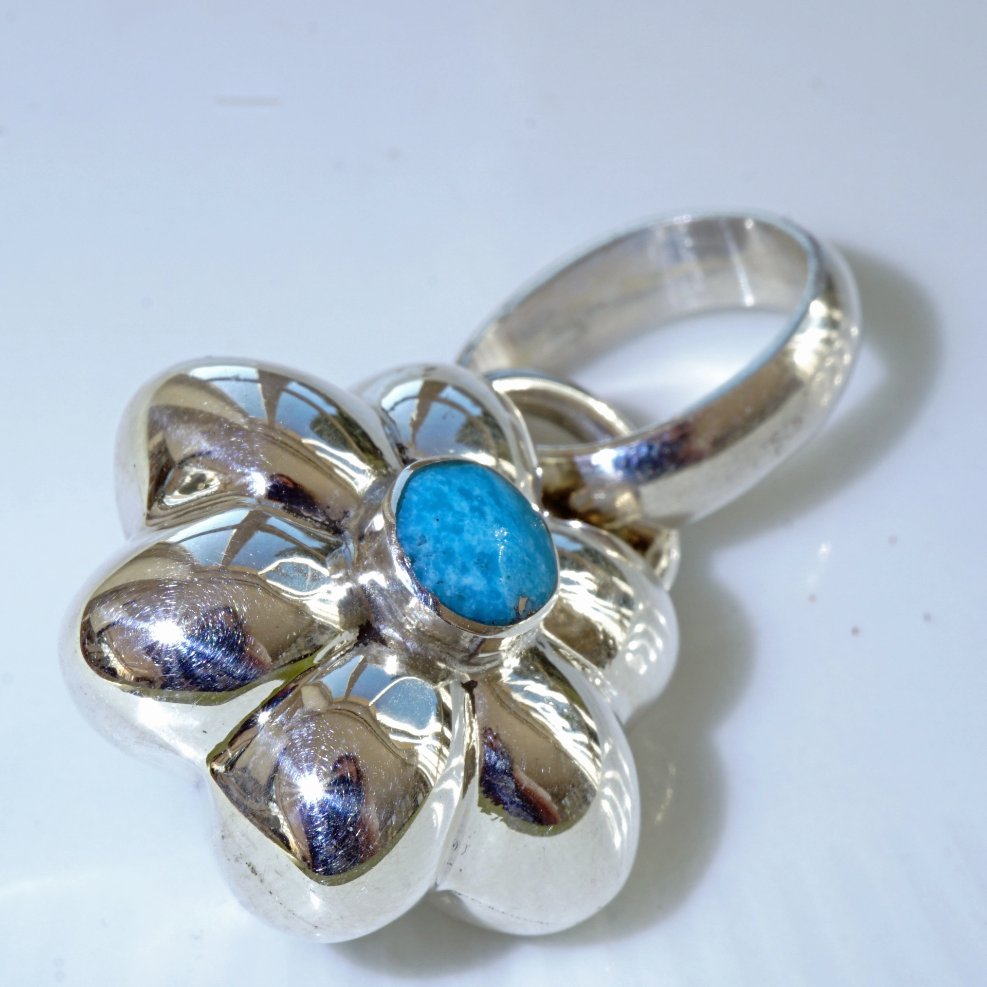 Original Chilango Anhänger Spring Flower mit türkiser Emaille 925er Silber