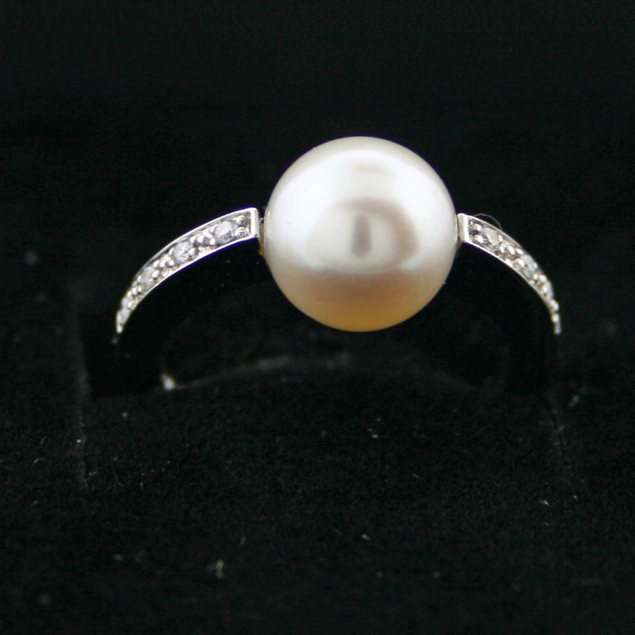 Ring, 750/-Weißgold., massiv