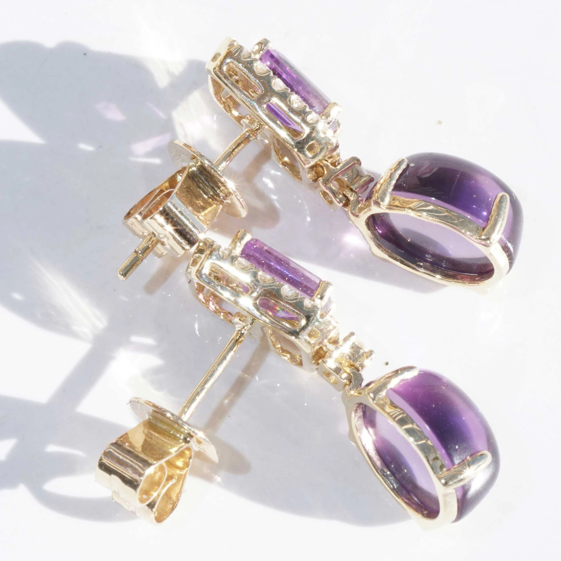 Amethyst-Brillant-Ohrhaenger-750er-Gelbgold-4-60-ct-0-40-ct-SON03077 Amethyst Brillant Ohrhänger 750er Gelbgold 4.60 ct 0.40 ct...die Farbe Lila zum Verlieben