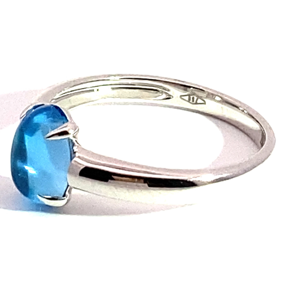 Blautopas Ring 750er Weissgold Ocean Blue....süsse Versuchung...made in Italy...hochwertig 
