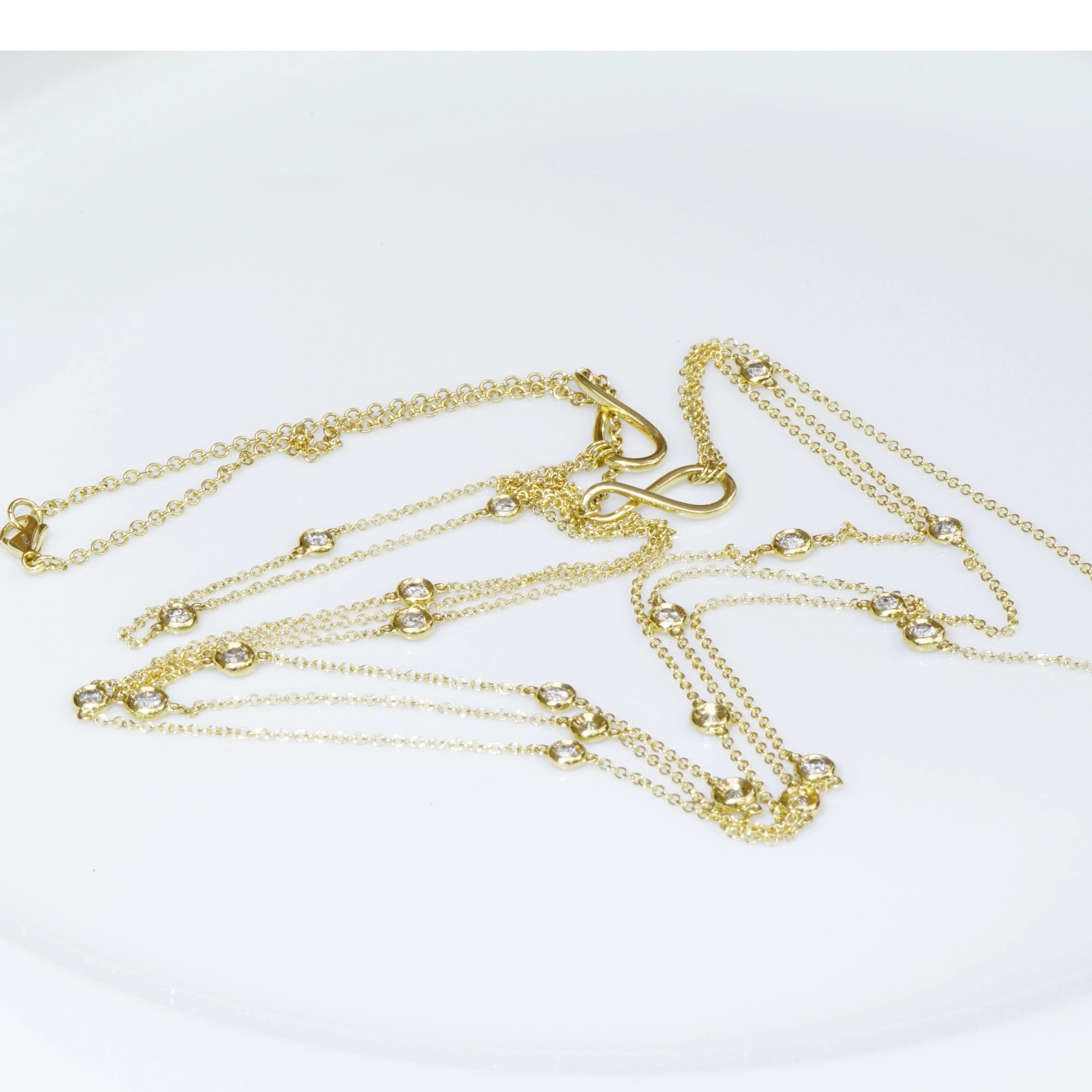 Brillant Collier 750er Gelbgold 1.38 ct...Bella Italia...hochwertiger Brillantschmuck