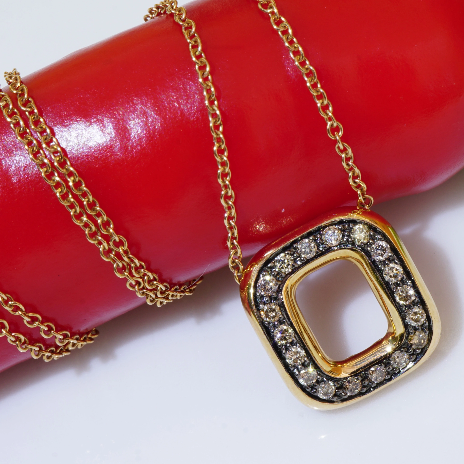 Brillant Collier 750er Rosegold 0.18 ct...Bella Italia...hochwertiger Brillantschmuck