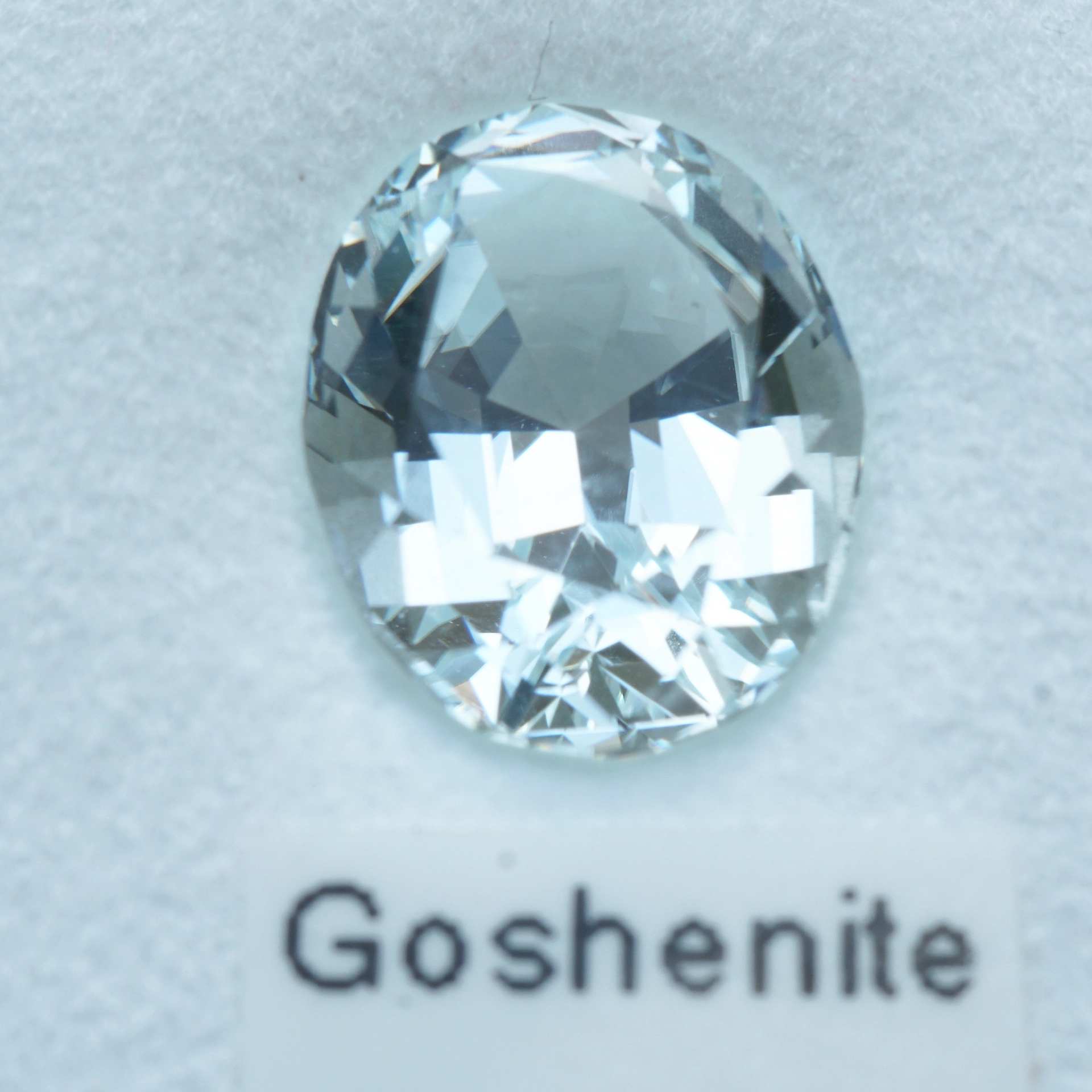 Goshenit Beryll Ring 4.82 ct 750er Gelbgold Mosambik...farblose Reinform
