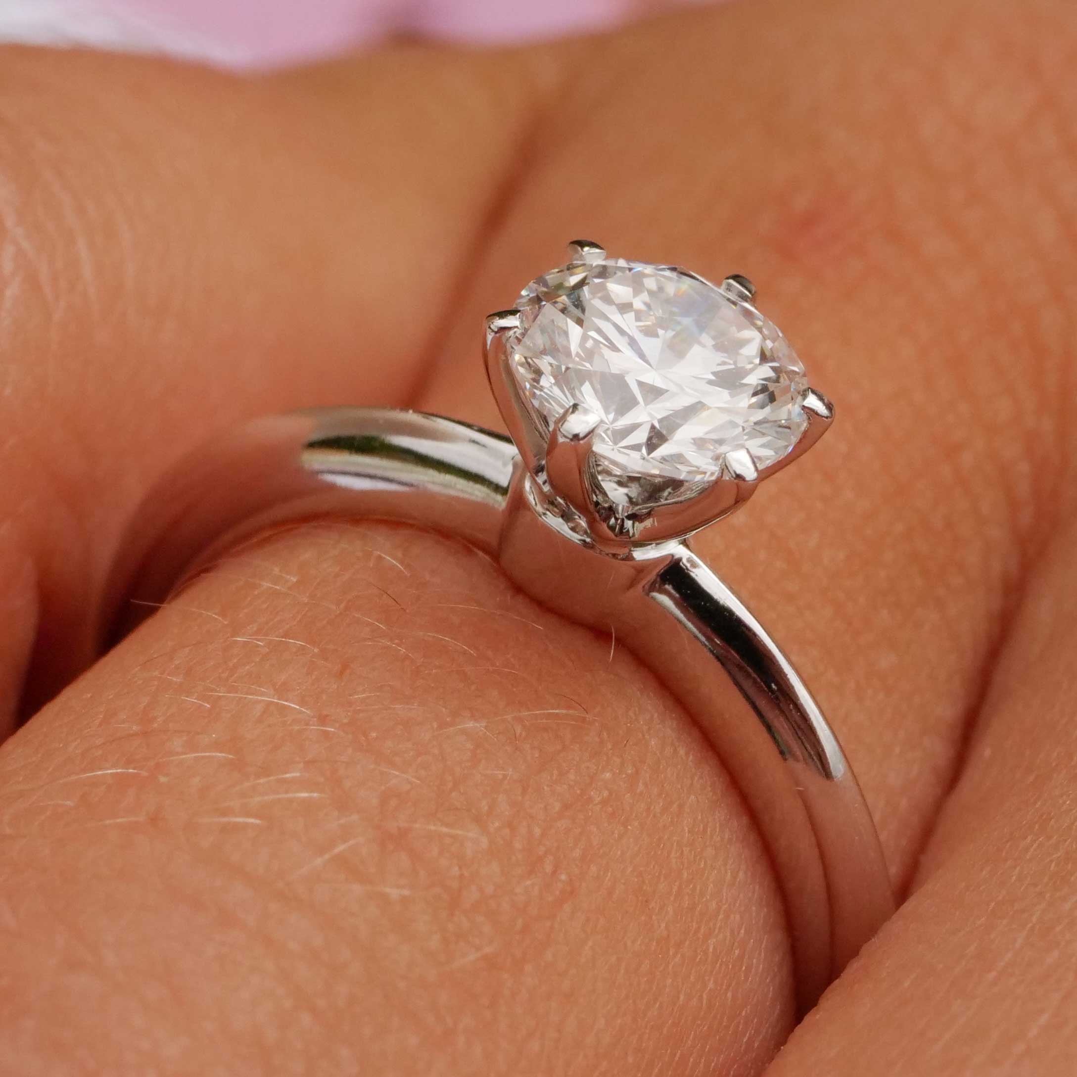 Brillant Ring 1.10ct TW VS Labor Diamanten in 585er Weissgold.... für ein Bruchteil des Naturdiamant Preises   