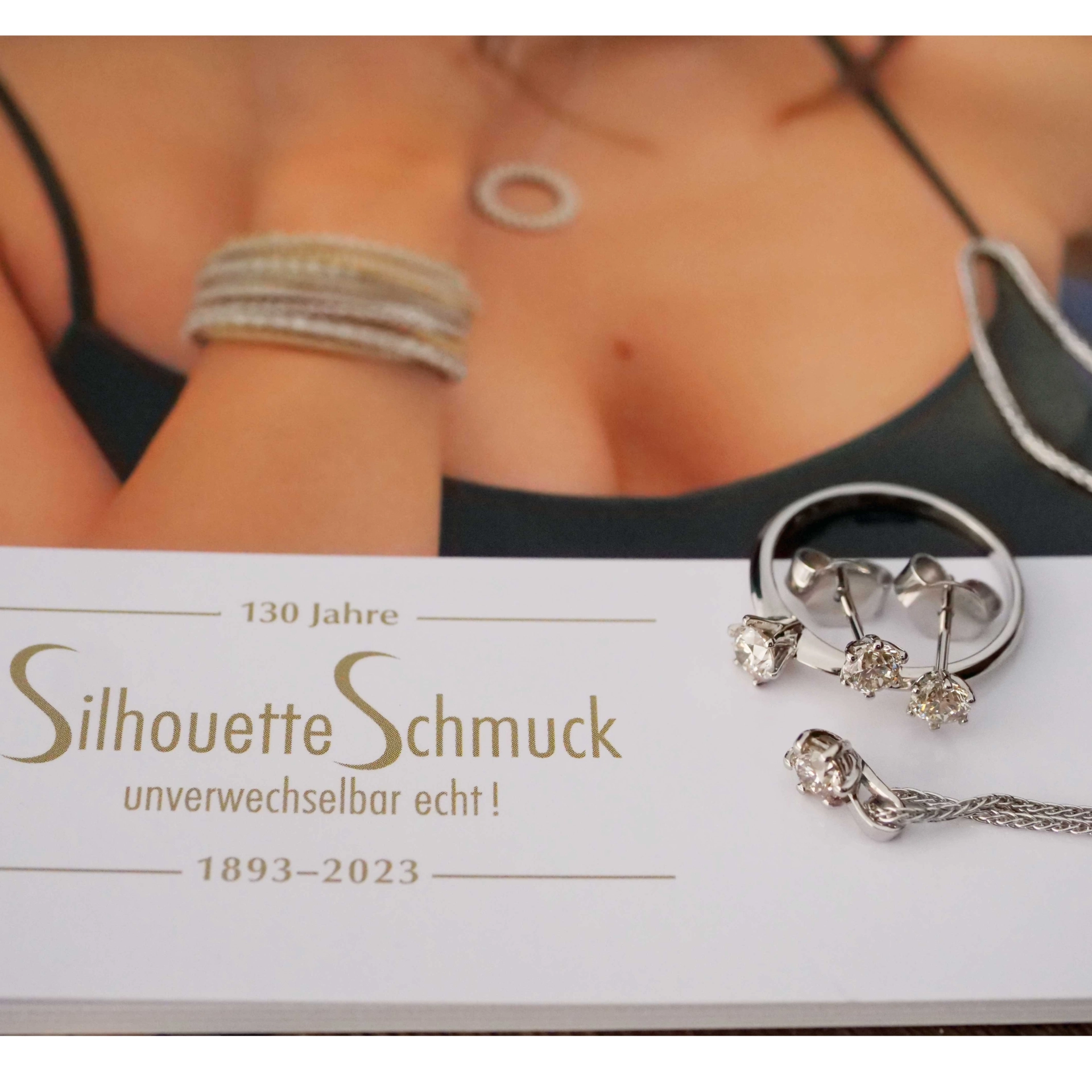 Brillant-Ring-Anhaenger-Ohrstecker-750er-Weissgold-Set-1-20-ct-Getoent-VS-Silhouette-Schmuck-P1112387 Brillant Ring Anhänger Ohrstecker 750er Weissgold Set 1.20 ct Getönt VS Silhouette Schmuck