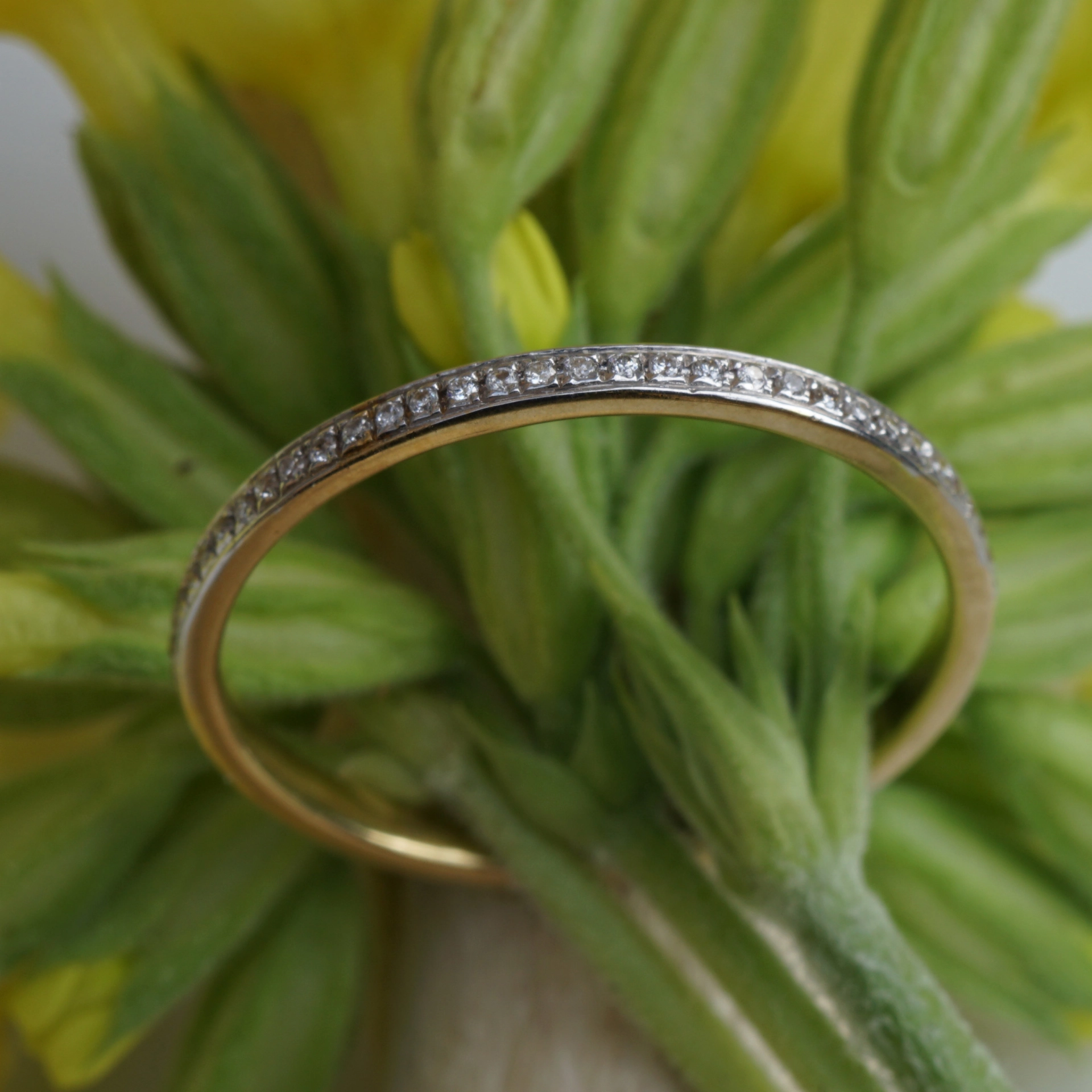 Brillant Memoire Ring 0.15 ct W-TCR / SI-P 750er Gold New Age idealer Kombinationsring