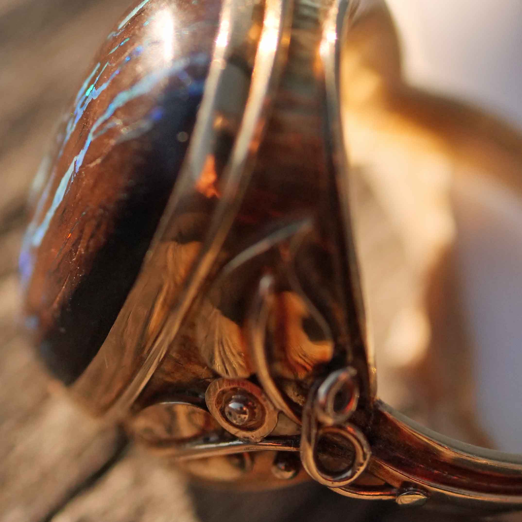 Boulderopal Ring Jugendstil um 1910 585er Gelbgold grün-blau Material Gold 500.-Euro