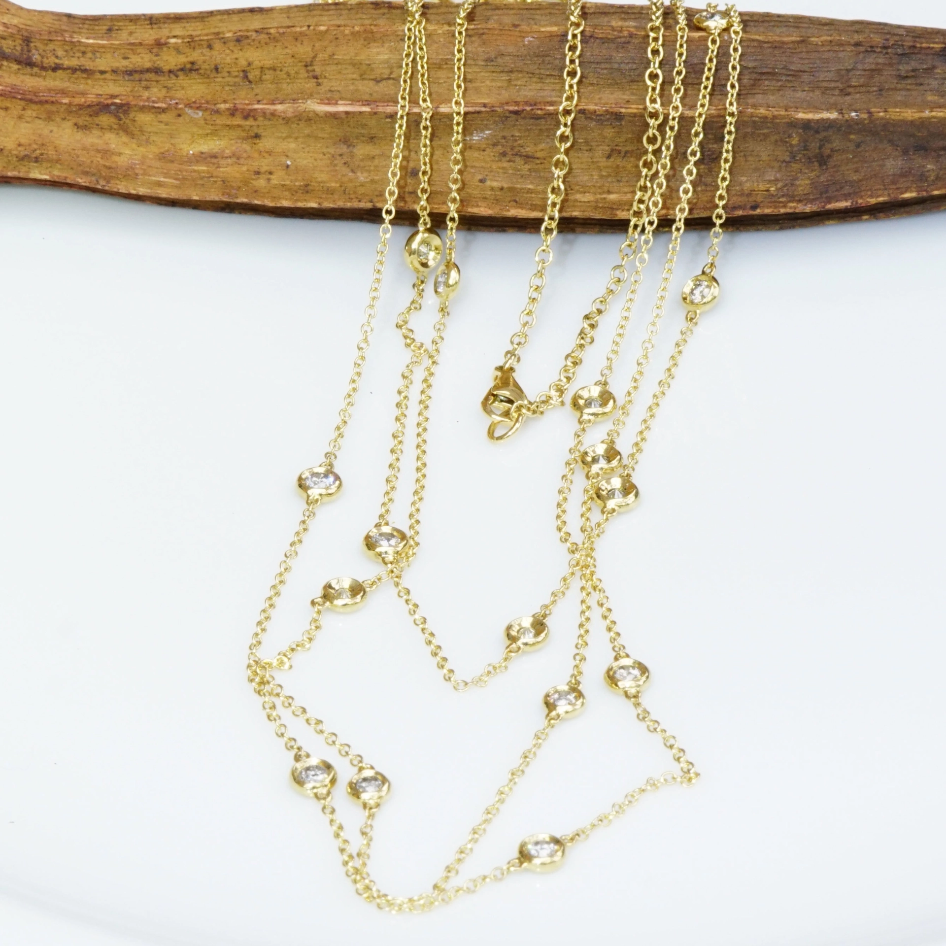 Brillant Collier 750er Gelbgold 1.38 ct...Bella Italia...hochwertiger Brillantschmuck