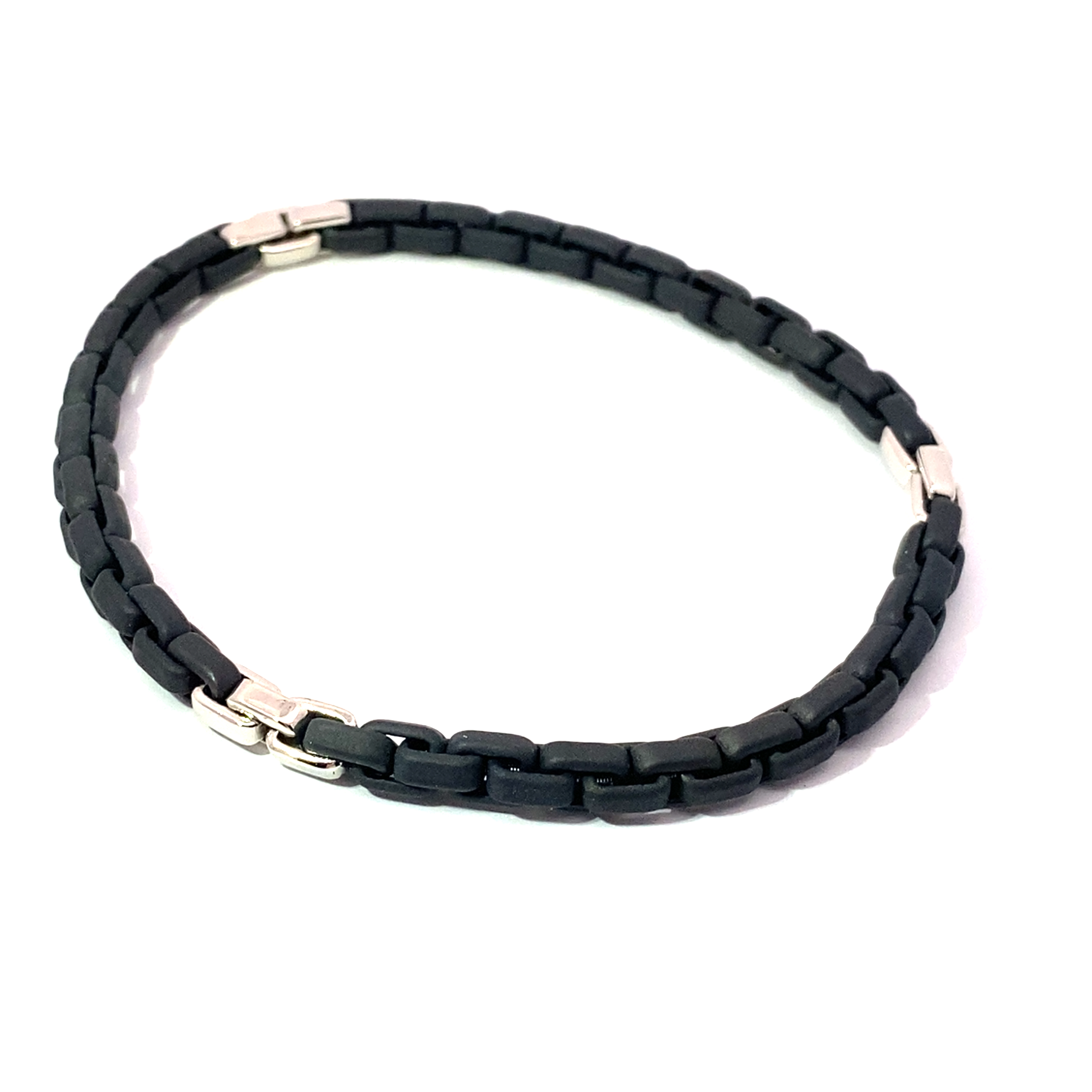 Unisex Armband Moove Titan schwarz matt 950er Platin von Silhouette Schmuck Bentner