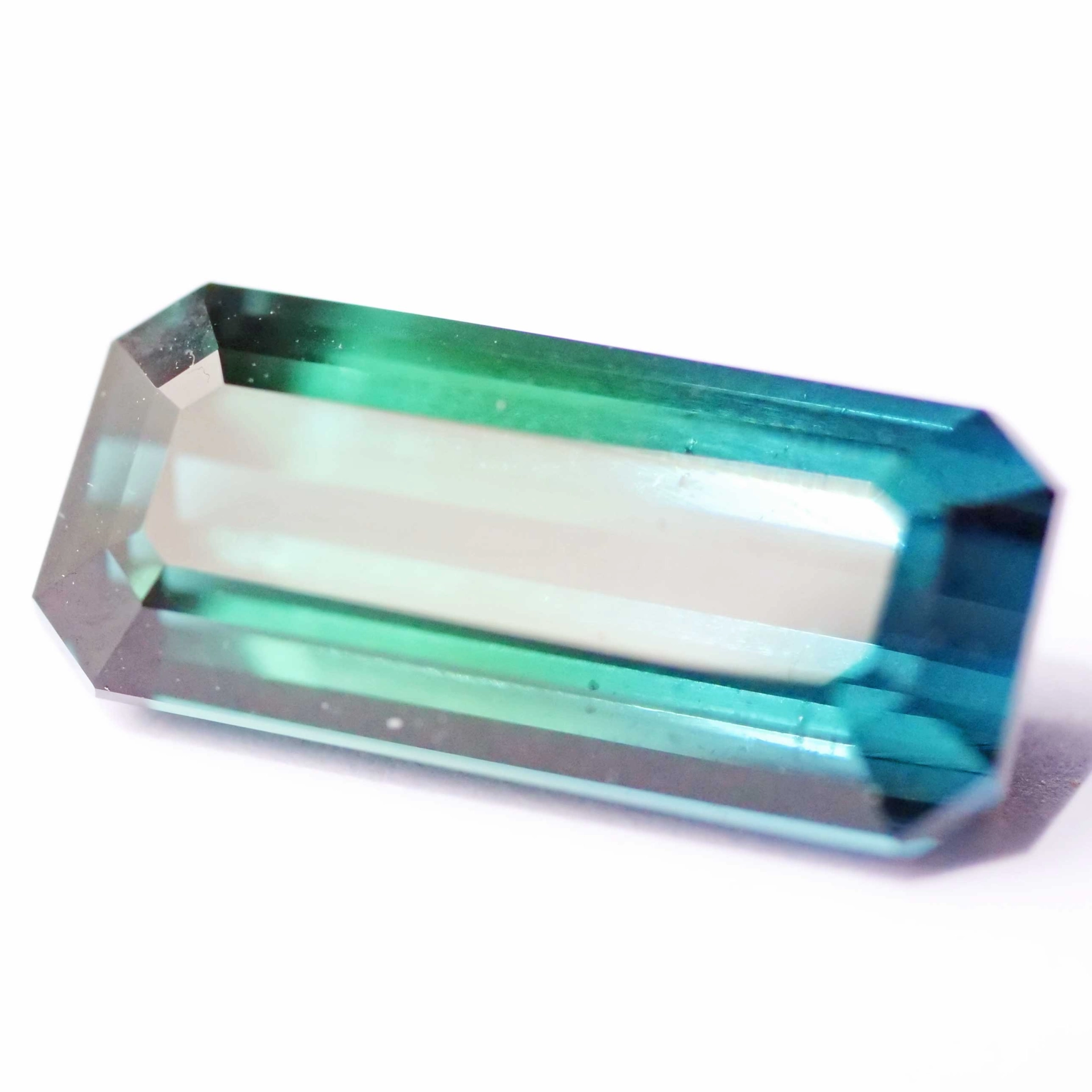 Turmalin Smaragd Anhänger 750er Gelbgold bicolor petrolblau-grün aus Afghanistan 5.30 ct ct