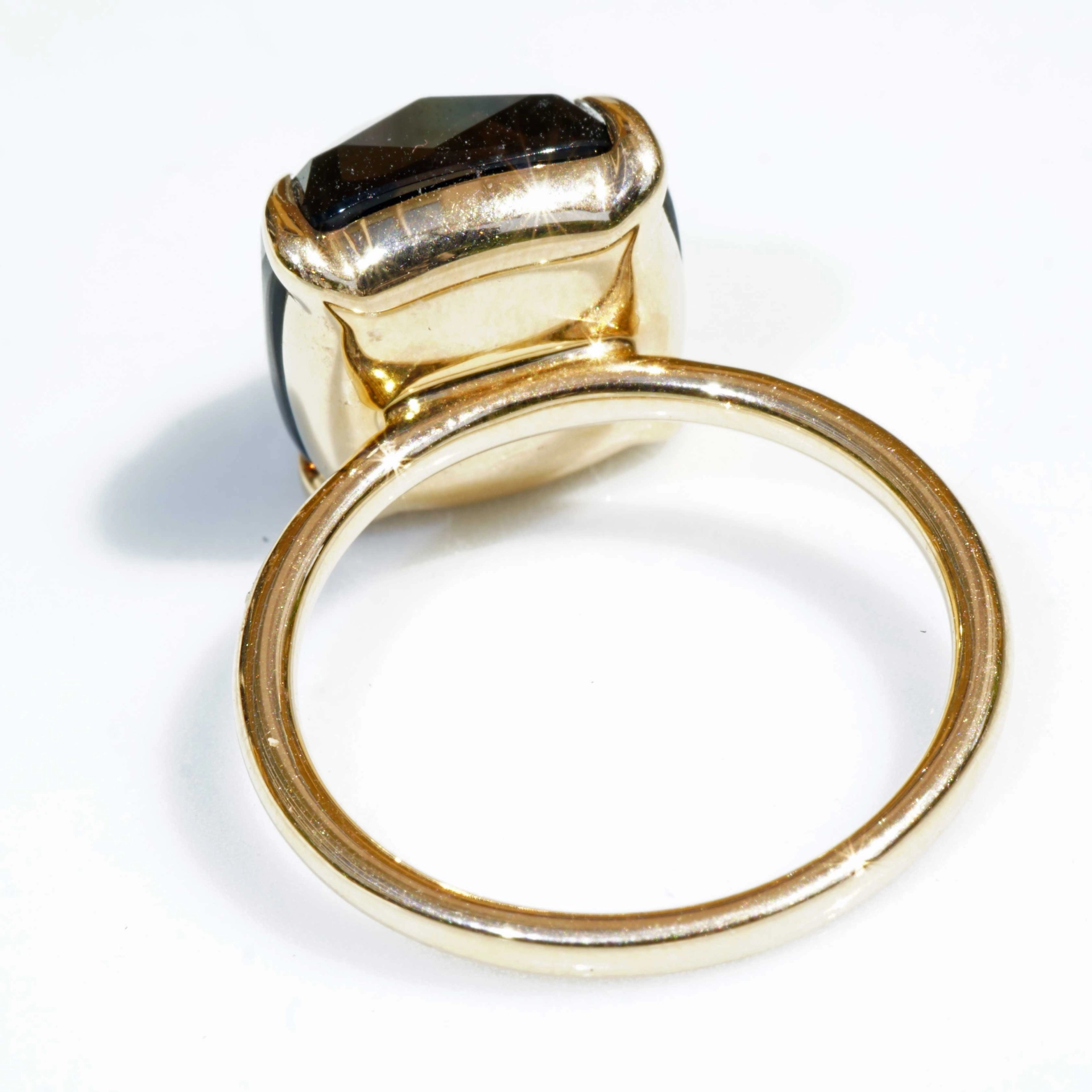 Rauchquarz Ring 750er Rosegold made in Valenza... für einen lässigen Schmuckstil