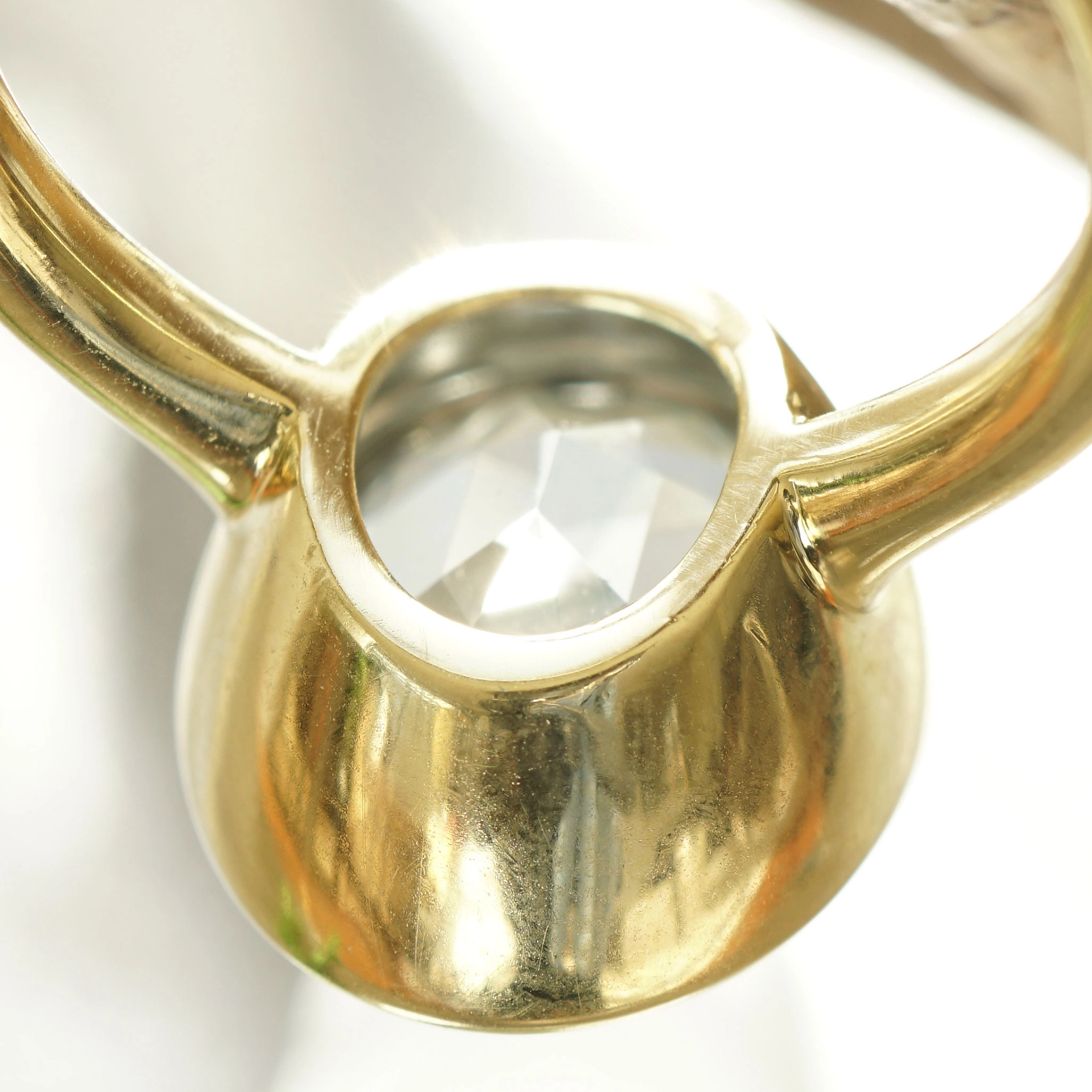 Goshenit Beryll Ring 4.82 ct 750er Gelbgold Mosambik...farblose Reinform