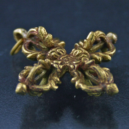 Metall-Anhänger, Kreuzform barock, ca. 3 x 3 cm