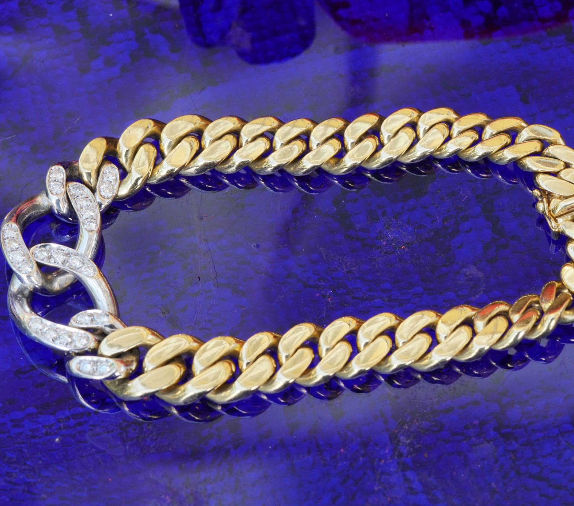 Diamant Collier und Armband 750er Gold 1.65 ct W VS 148 gramm massiv