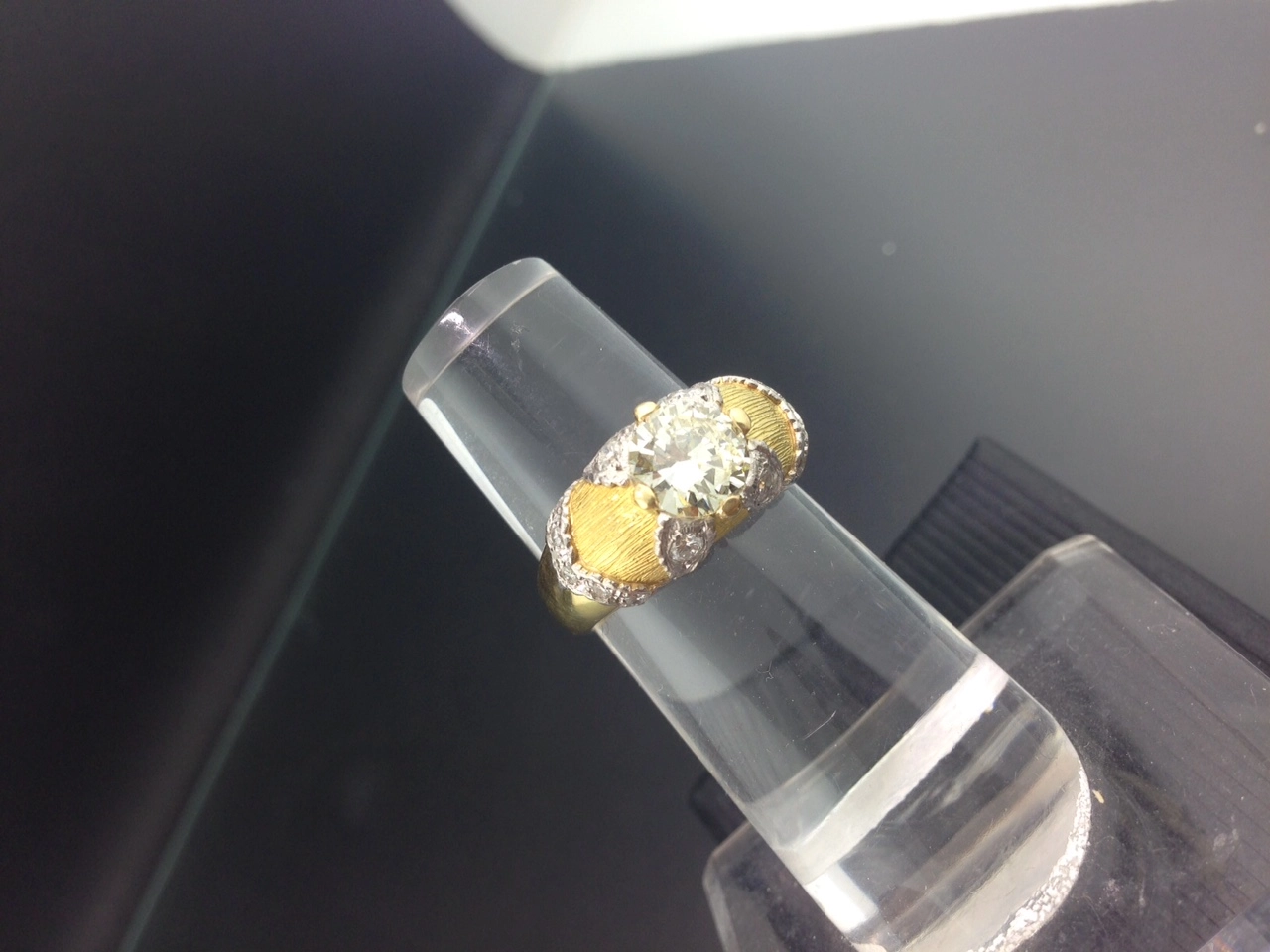 Brillant Ring  900er Gold  1.15 ct Cape(L) / LUPENREIN