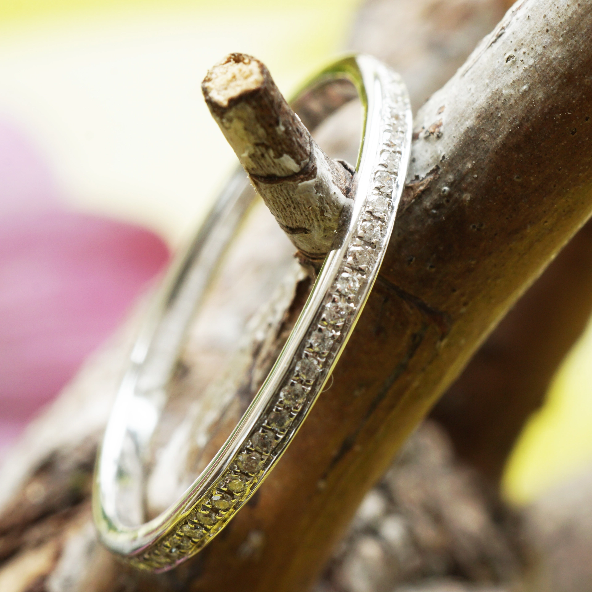 Brillant Memoire Ring 0.15 ct W-TCR / SI-P 750er Gold New Age idealer Kombinationsring