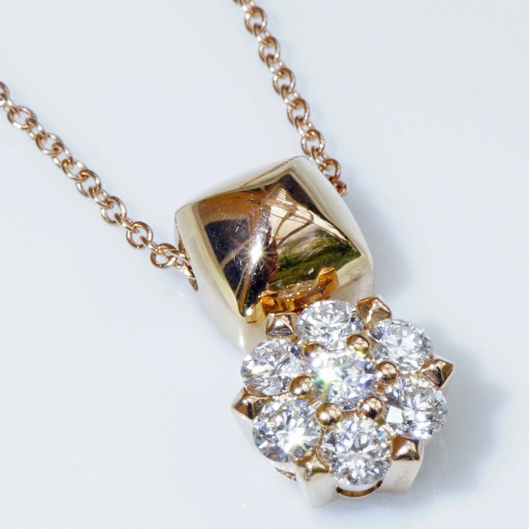 Brillant Anhänger mit Kette 750er Rosegold 0.39 ct...Bella Italia...hochwertiger Brillantschmuck Ros