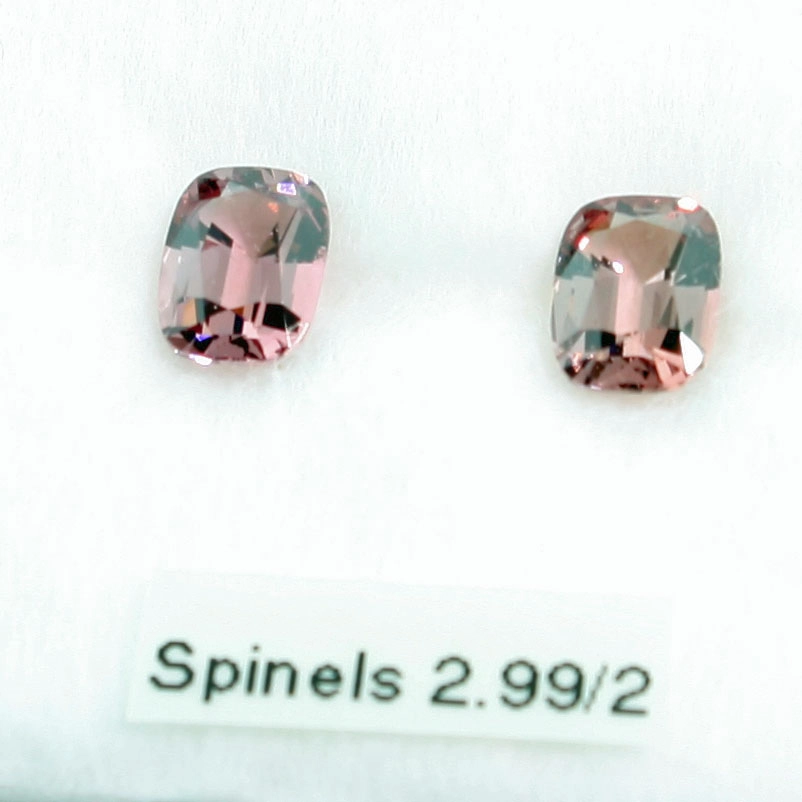 Baby pink Spinell-total ca. 2.99 carat-rechtförmig geschliffen-7,9x5,9 mm