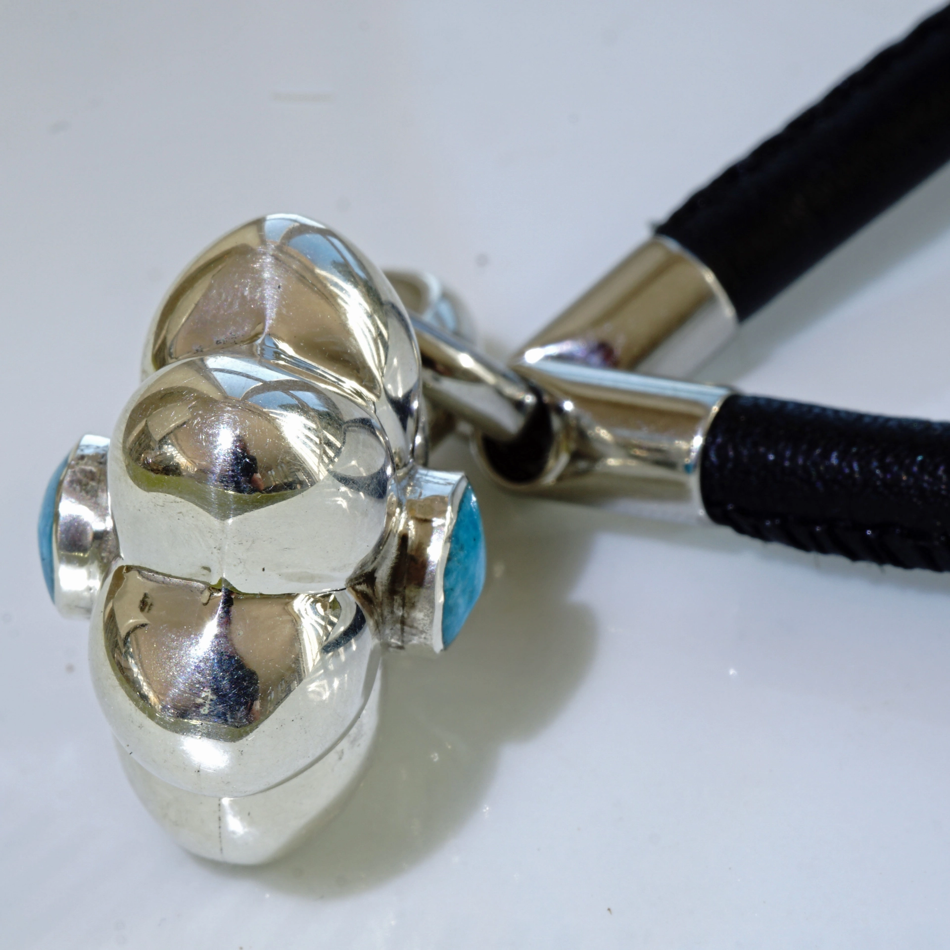 Original Chilango Anhänger Spring Flower mit türkiser Emaille 925er Silber