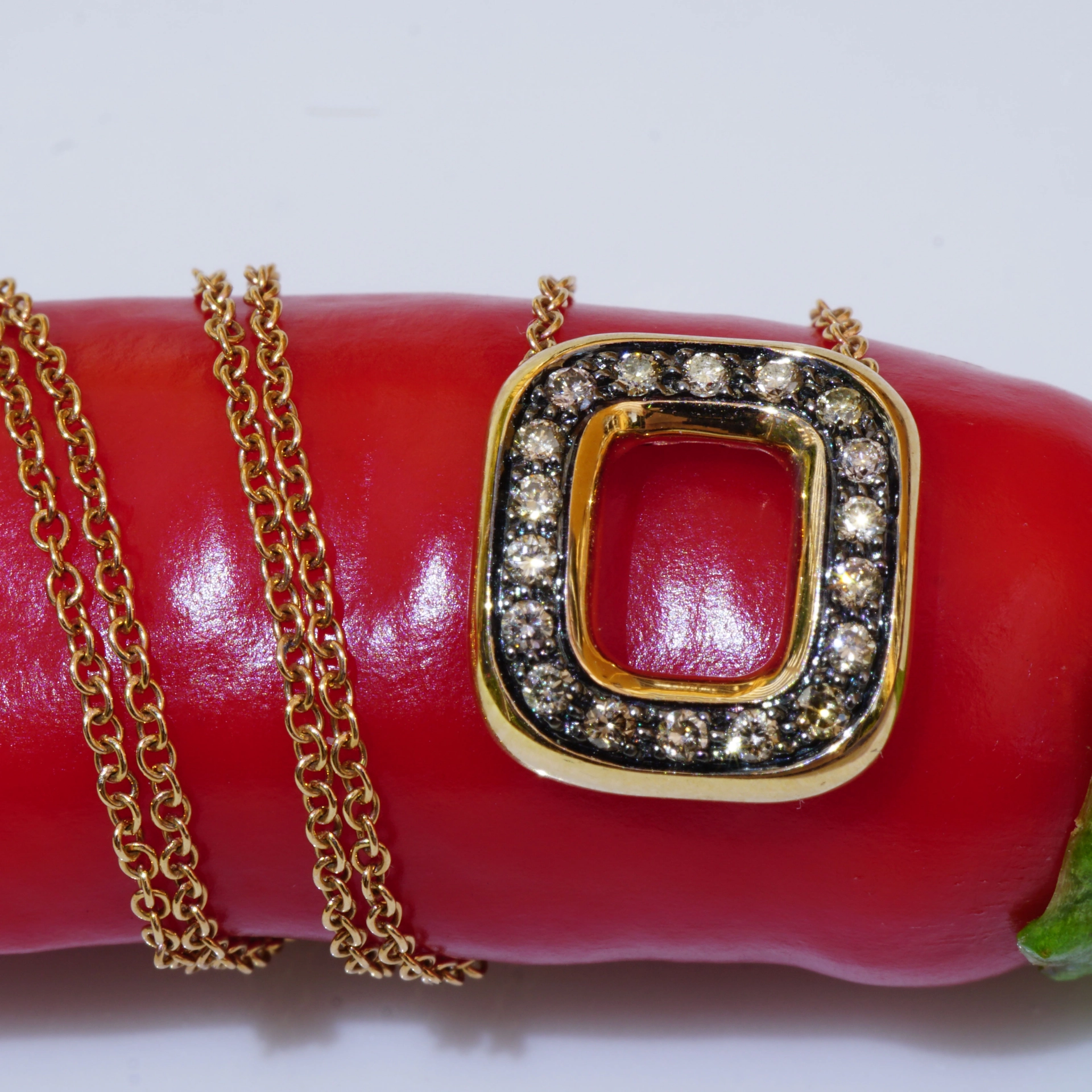 Brillant Collier 750er Rosegold 0.18 ct...Bella Italia...hochwertiger Brillantschmuck