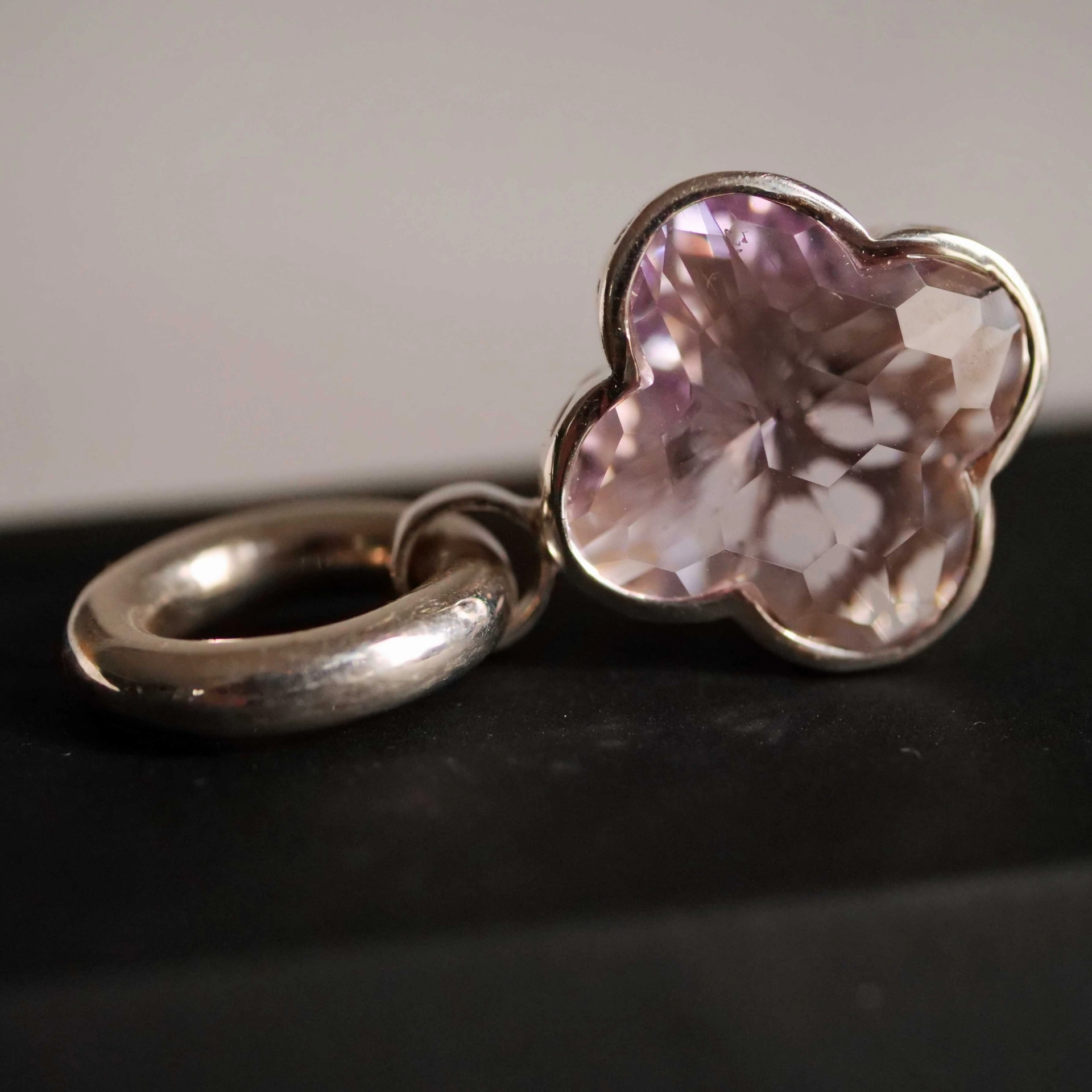Original Chilango Amethyst flieder  Anhänger Lilly Flower 2 out of Nature 925er Silber toller Schlif