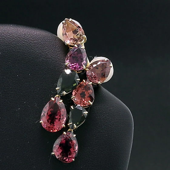 Turmalin Ohrhänger 750er Gelbgold 14.68 ct