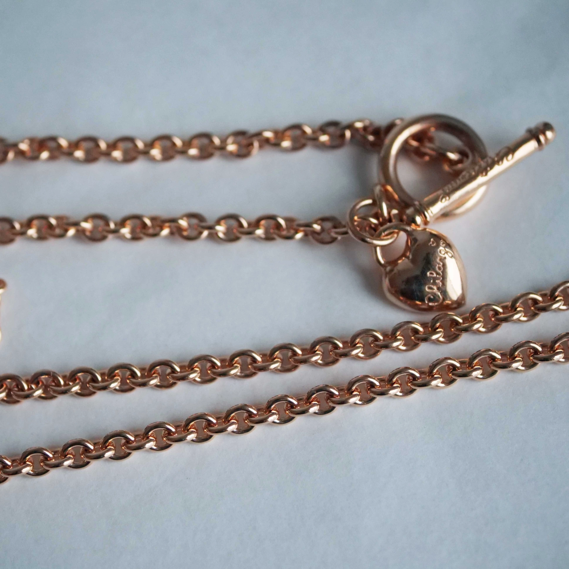 Chilango Kette fine Luxury 85 cm 925er Silber 4 mm breit soo massiv rosevergoldet