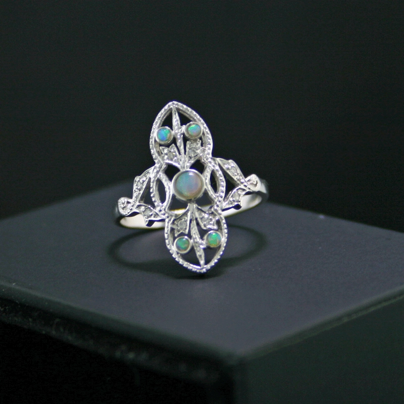 Ring im Jugendstil, 375/-WG.