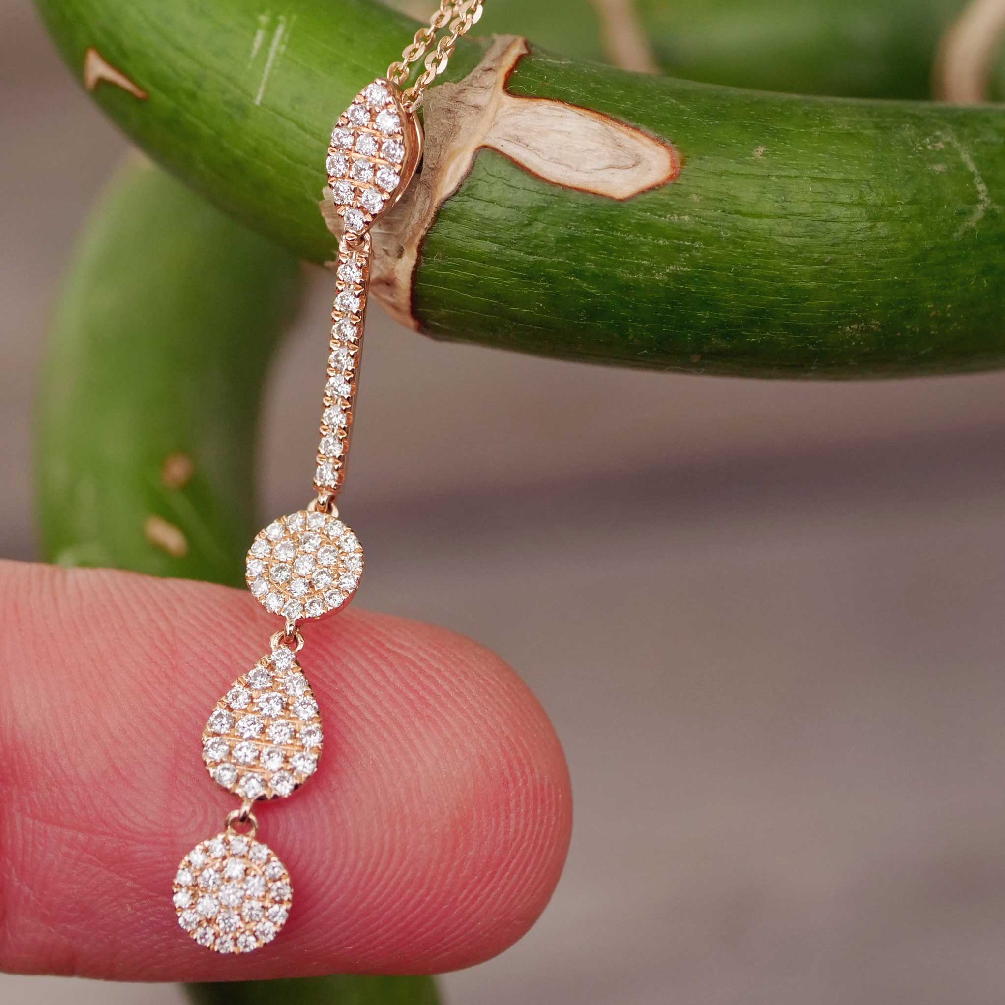 Brillant Anhänger mit Kette 750er Rosegold...Petit Schmuck mit viel Wow 